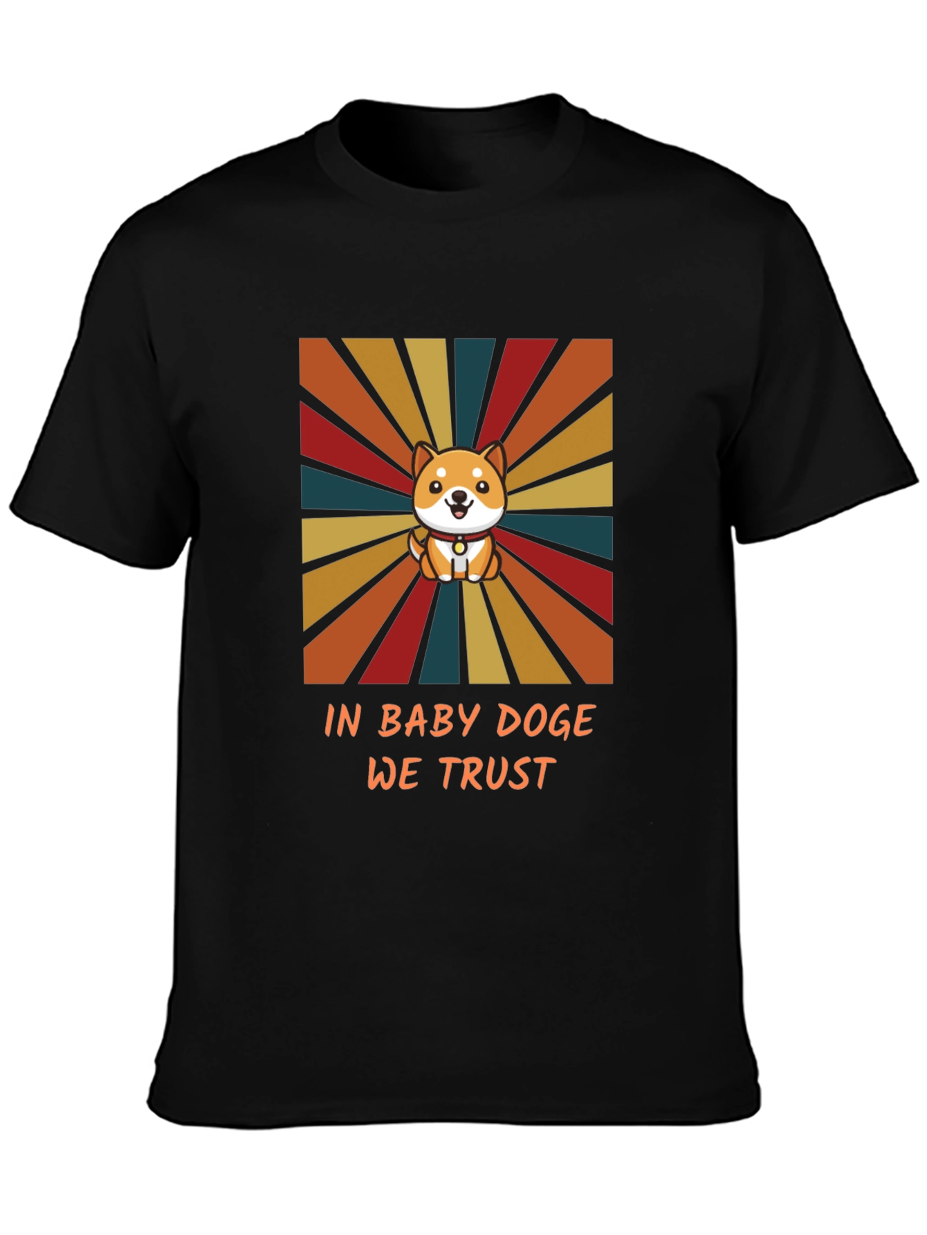 Baby Doge Retro Style Black T-Shirt