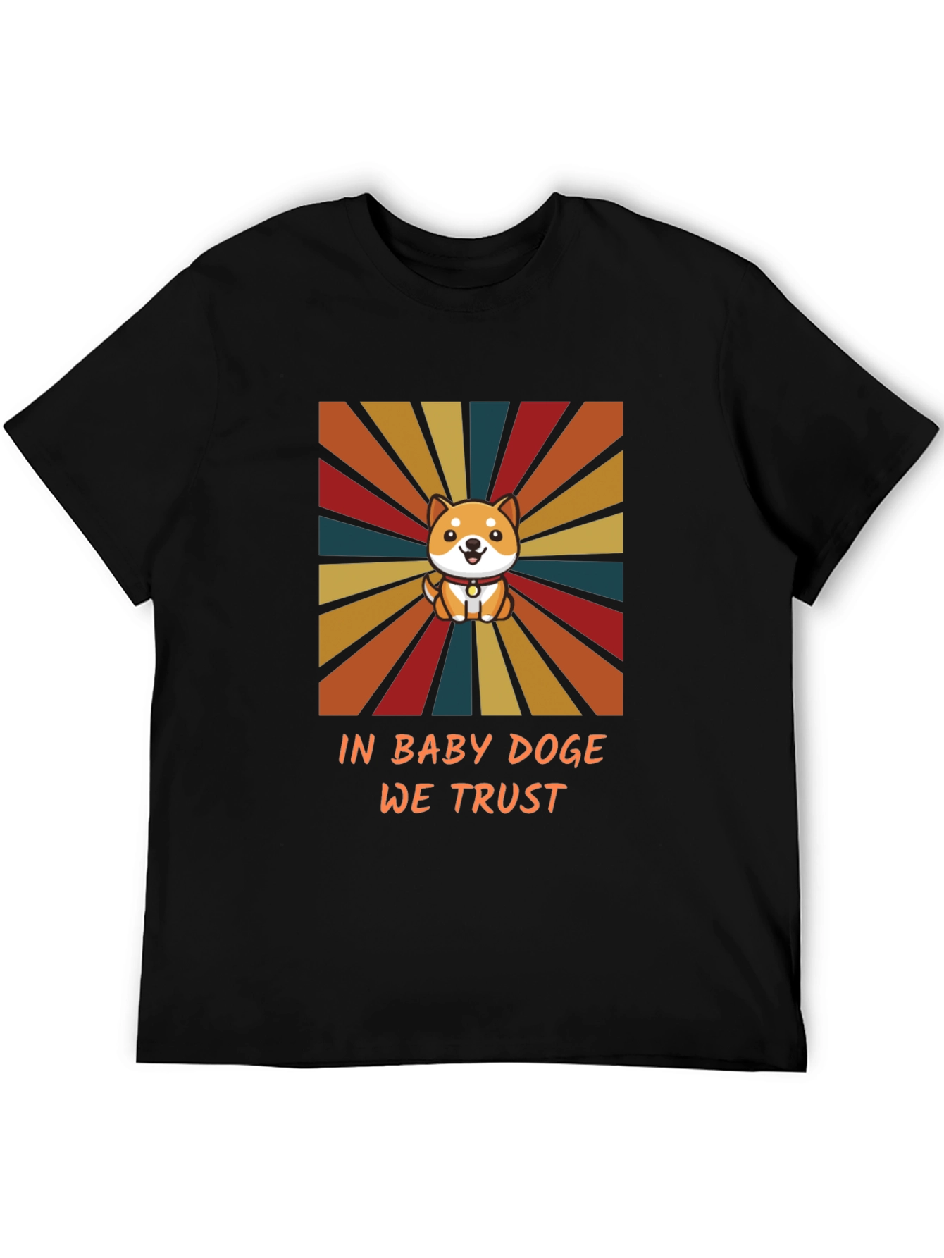 Baby Doge Retro Style Black T-Shirt
