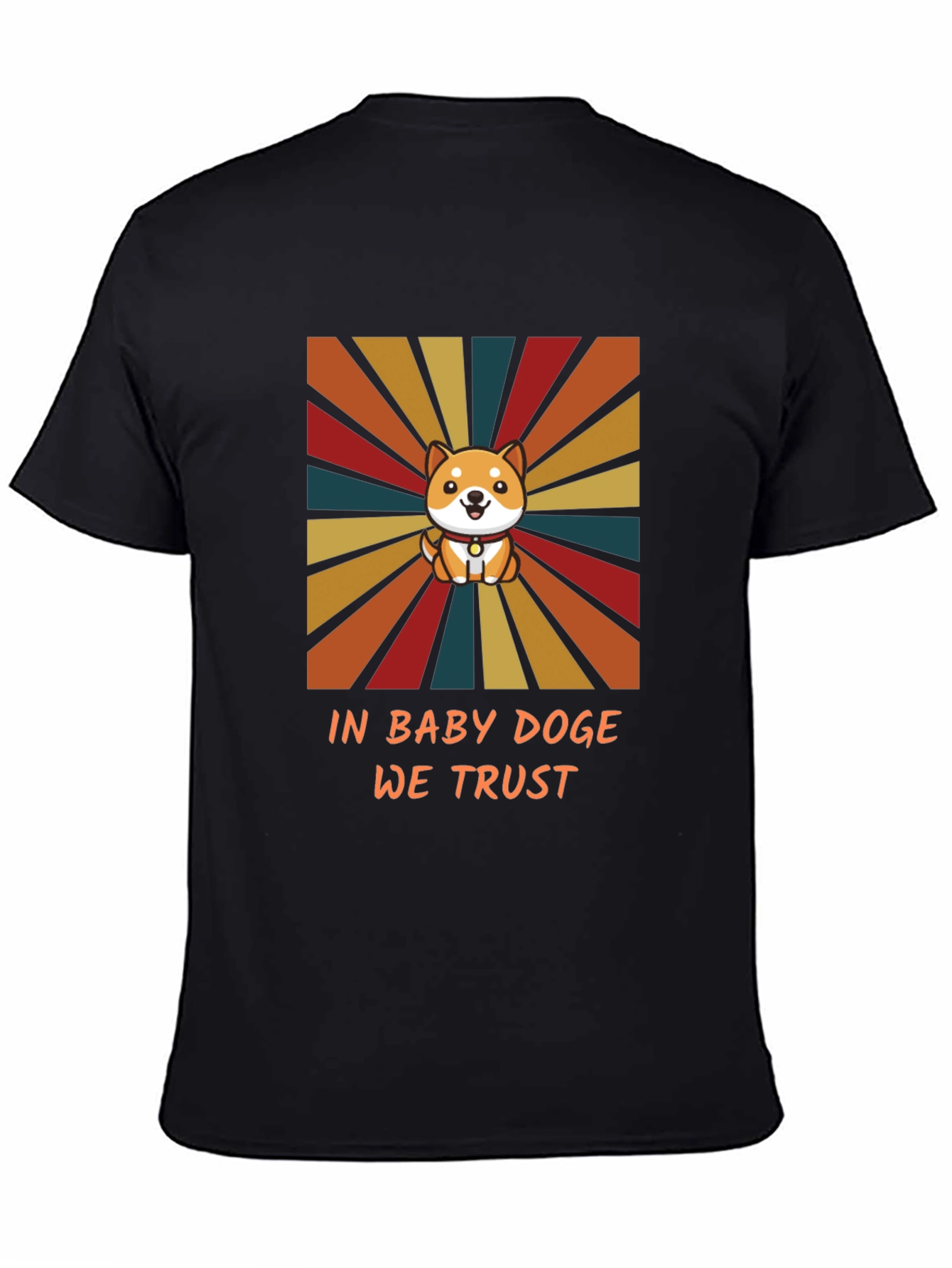 Baby Doge Retro Style Black T-Shirt