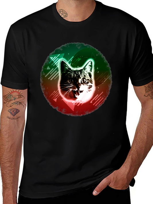 Cool Cat Graphic Tee - Mens Black T-Shirt