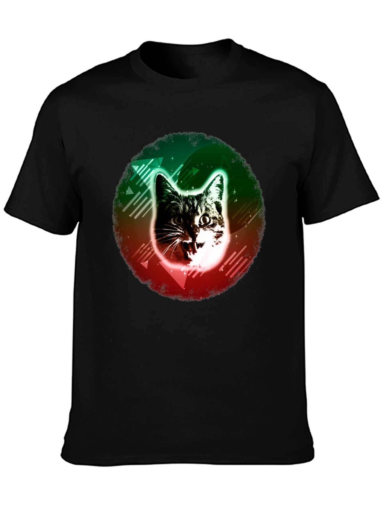Cool Cat Graphic Tee - Mens Black T-Shirt