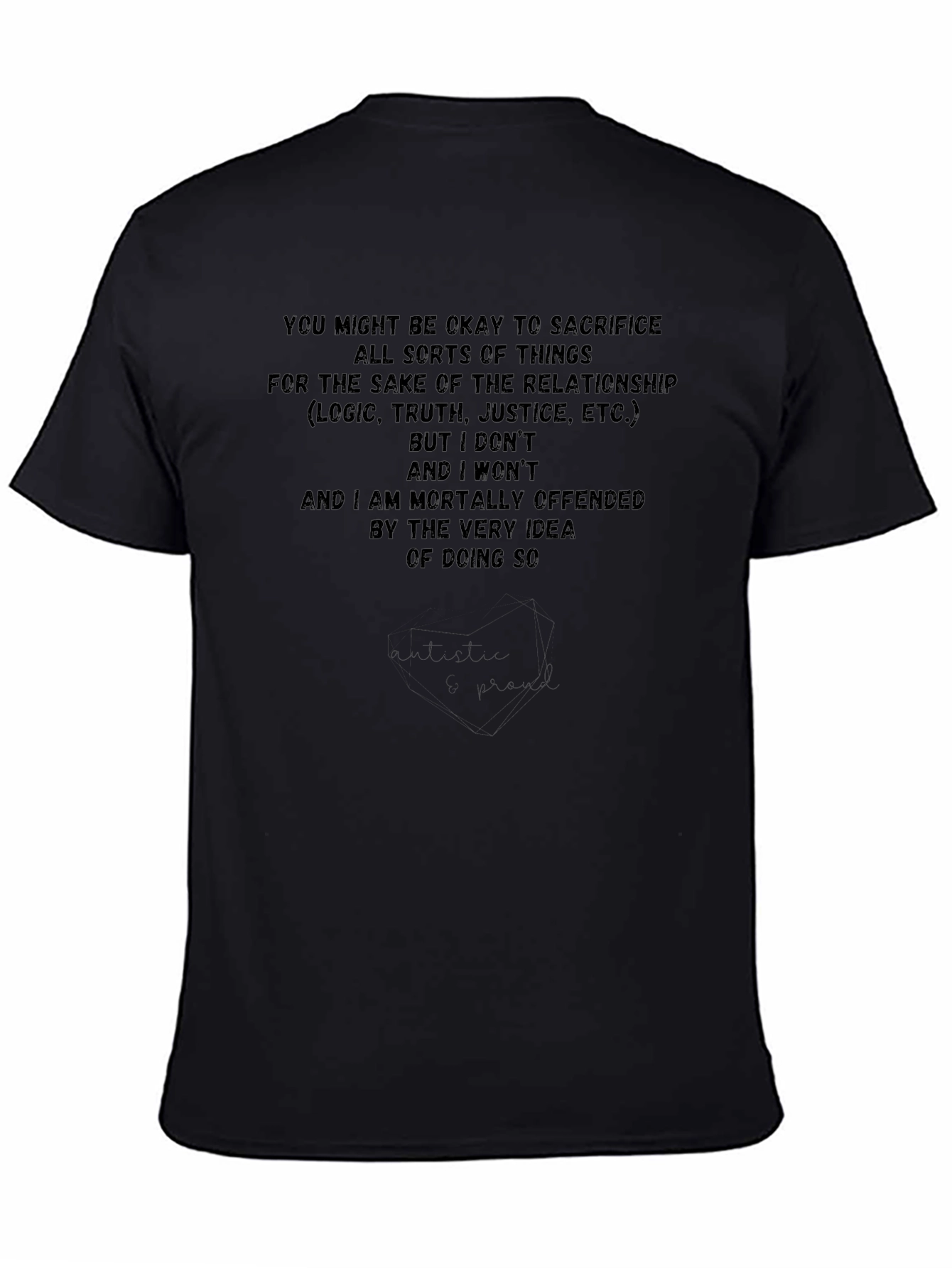 Relationship Quote Graphic Print T-Shirt