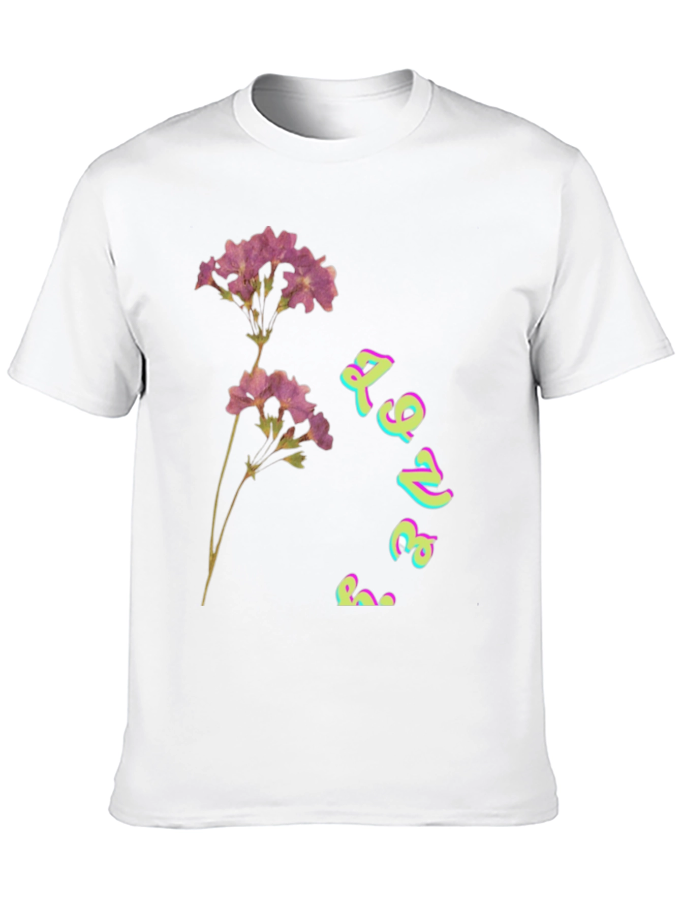 Floral Graphic Print Black T-Shirt