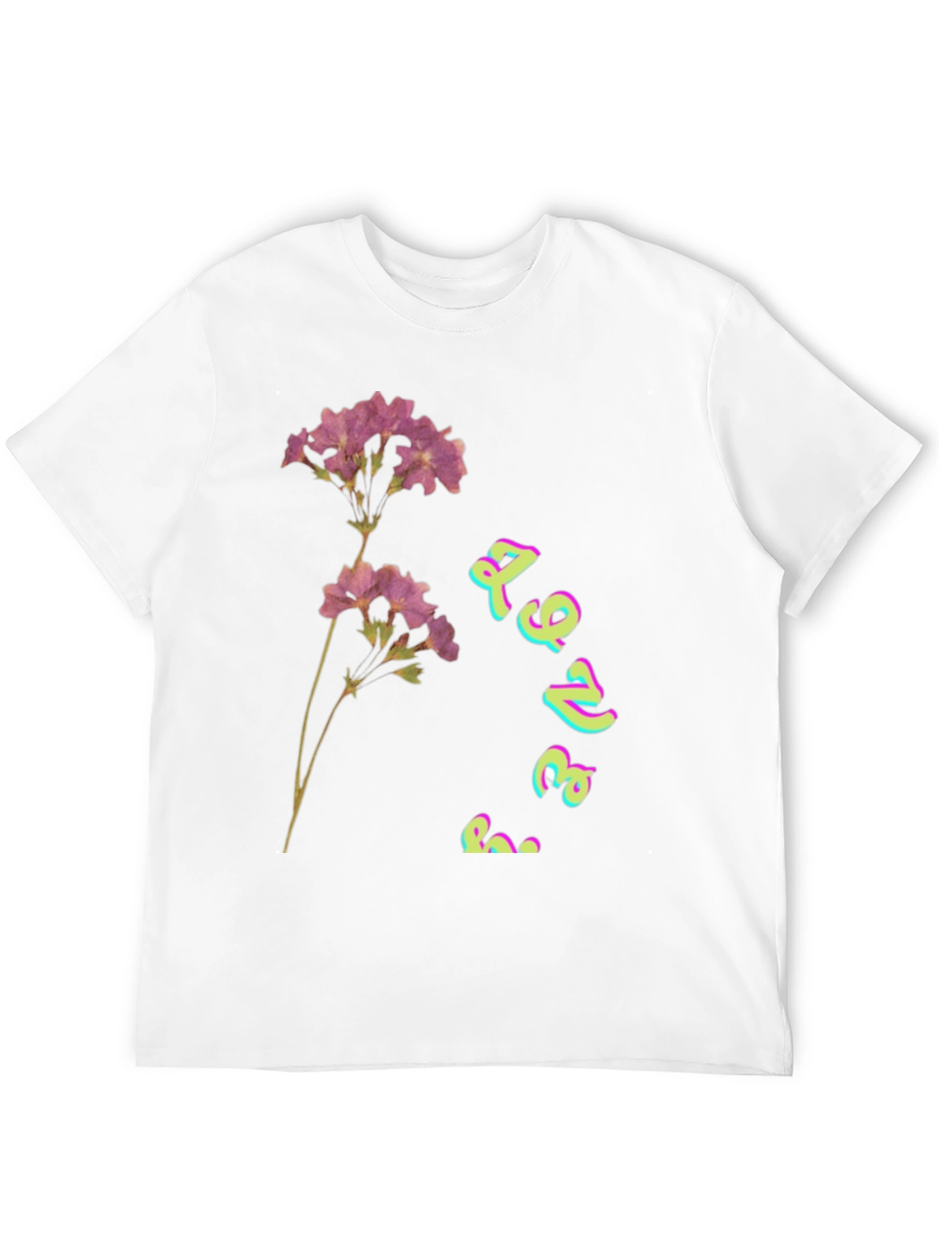 Floral Graphic Print Black T-Shirt