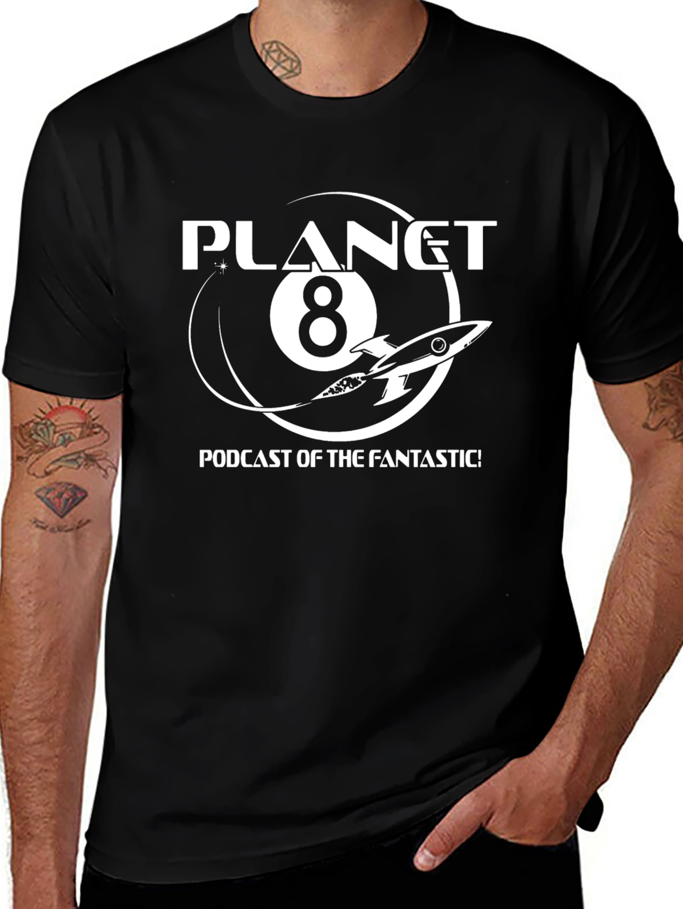 Planet 8 Podcast T-Shirt - Black
