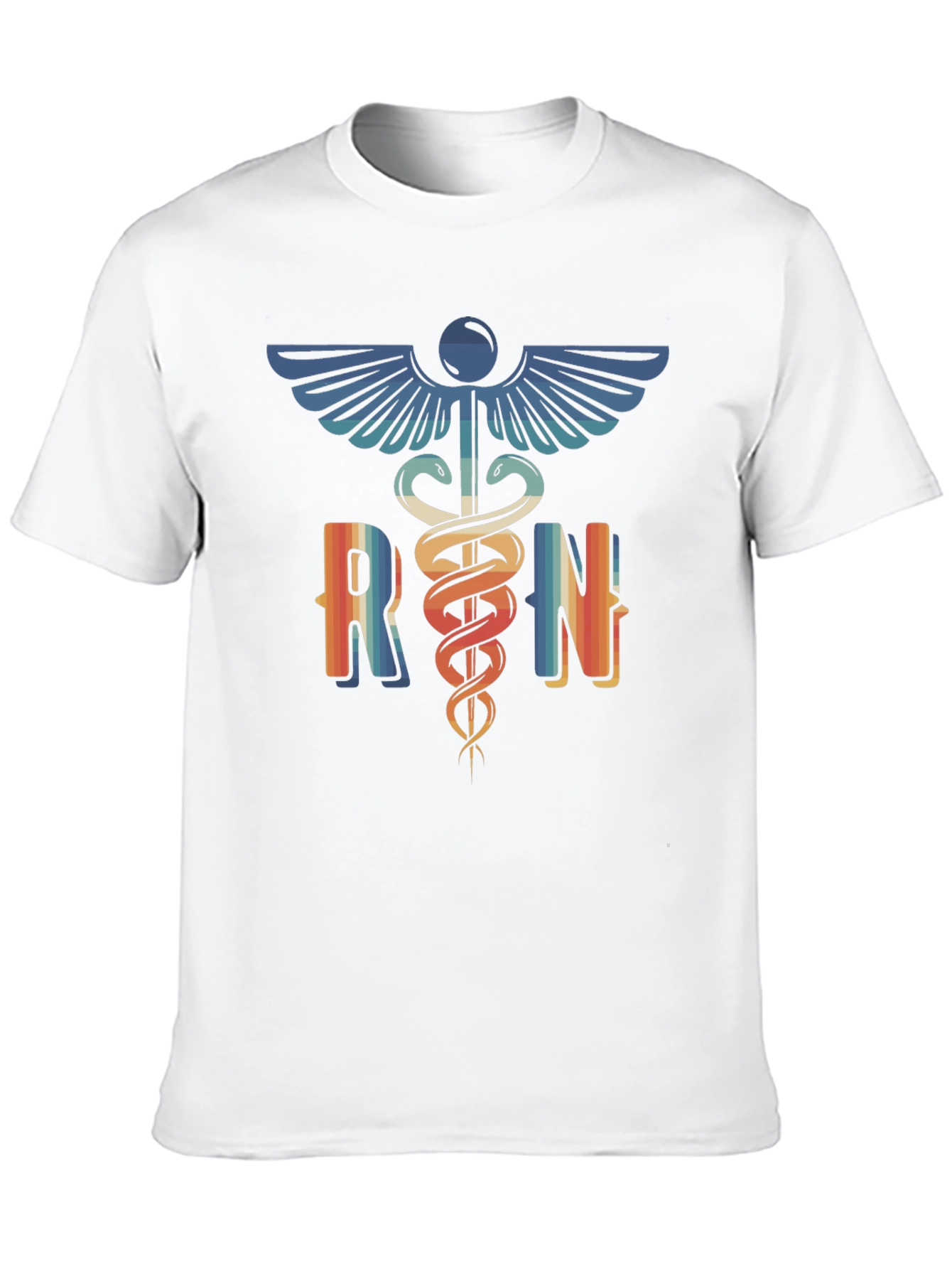 RN Caduceus Retro Style Graphic T-Shirt
