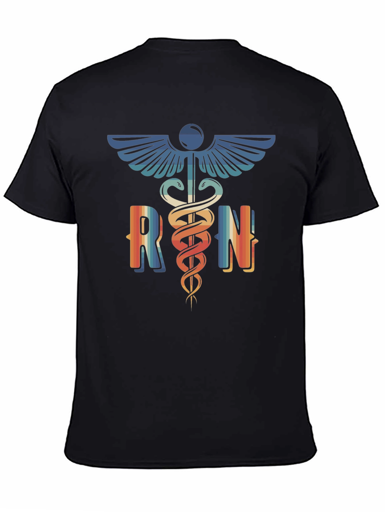 RN Caduceus Retro Style Graphic T-Shirt