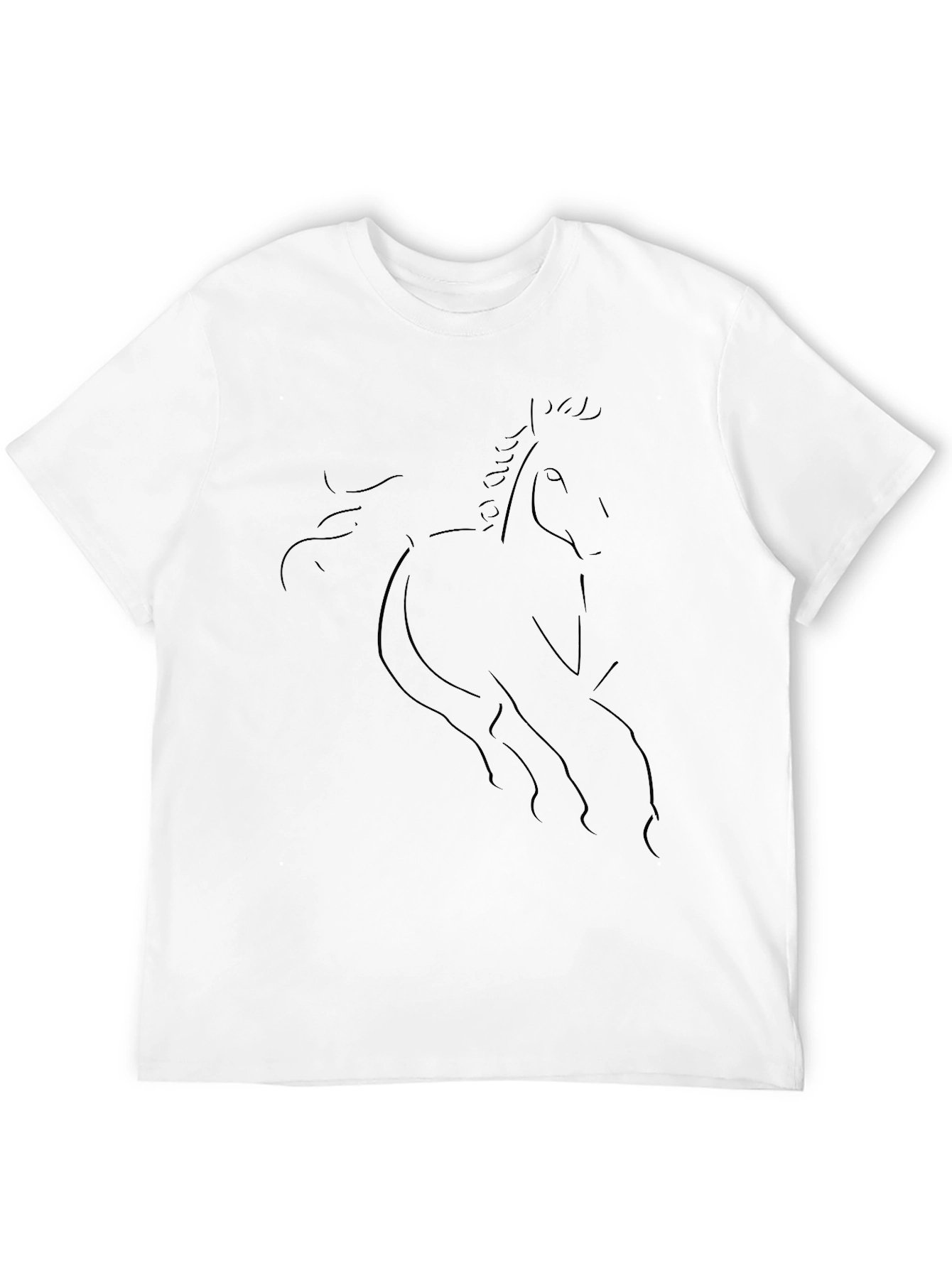 Abstract Horse Graphic Black T-Shirt