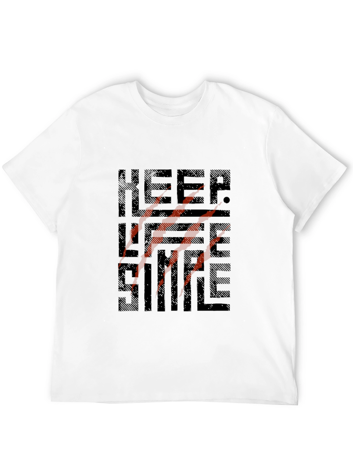 Keep It Simple Graphic Print Black Tee