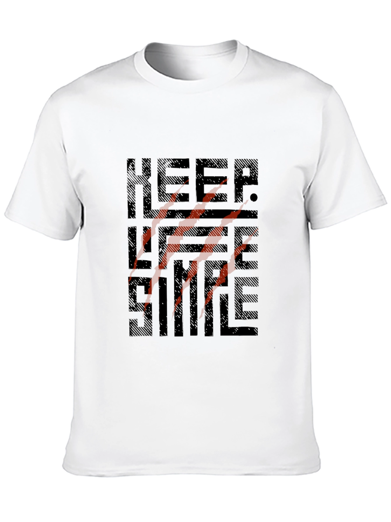 Keep It Simple Graphic Print Black Tee