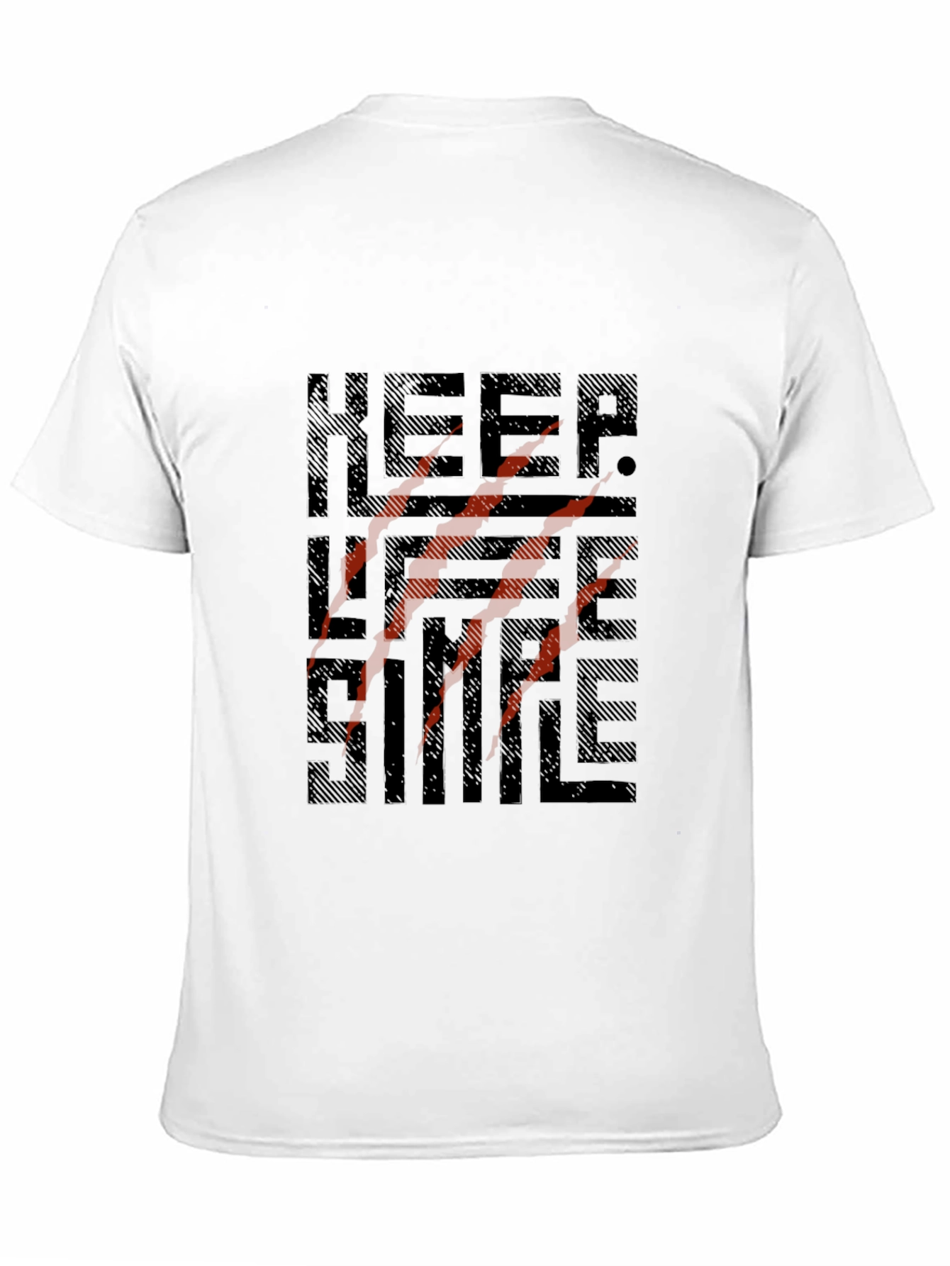 Keep It Simple Graphic Print Black Tee