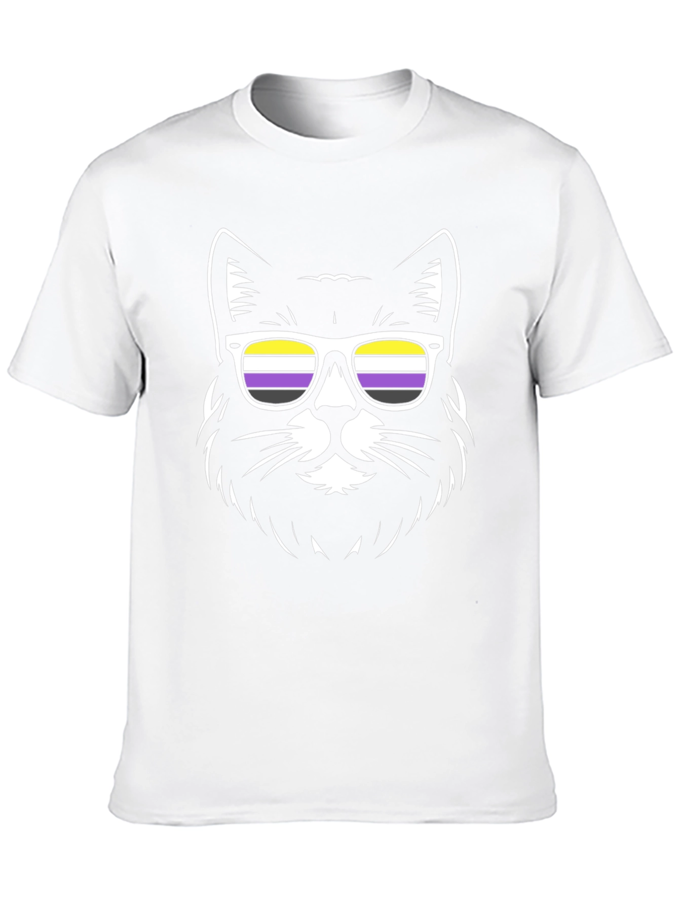 Non-Binary Cat T-Shirt - NB Pride
