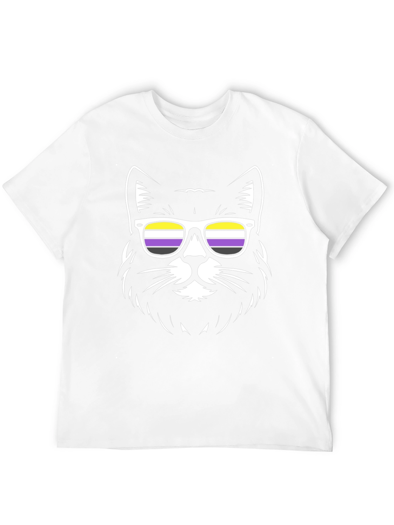 Non-Binary Cat T-Shirt - NB Pride