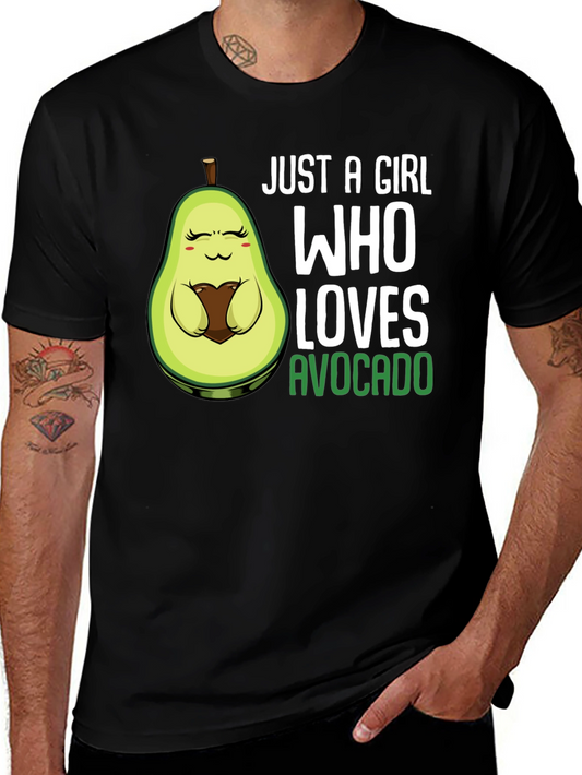 Just a Girl Who Loves Avocado Black T-Shirt