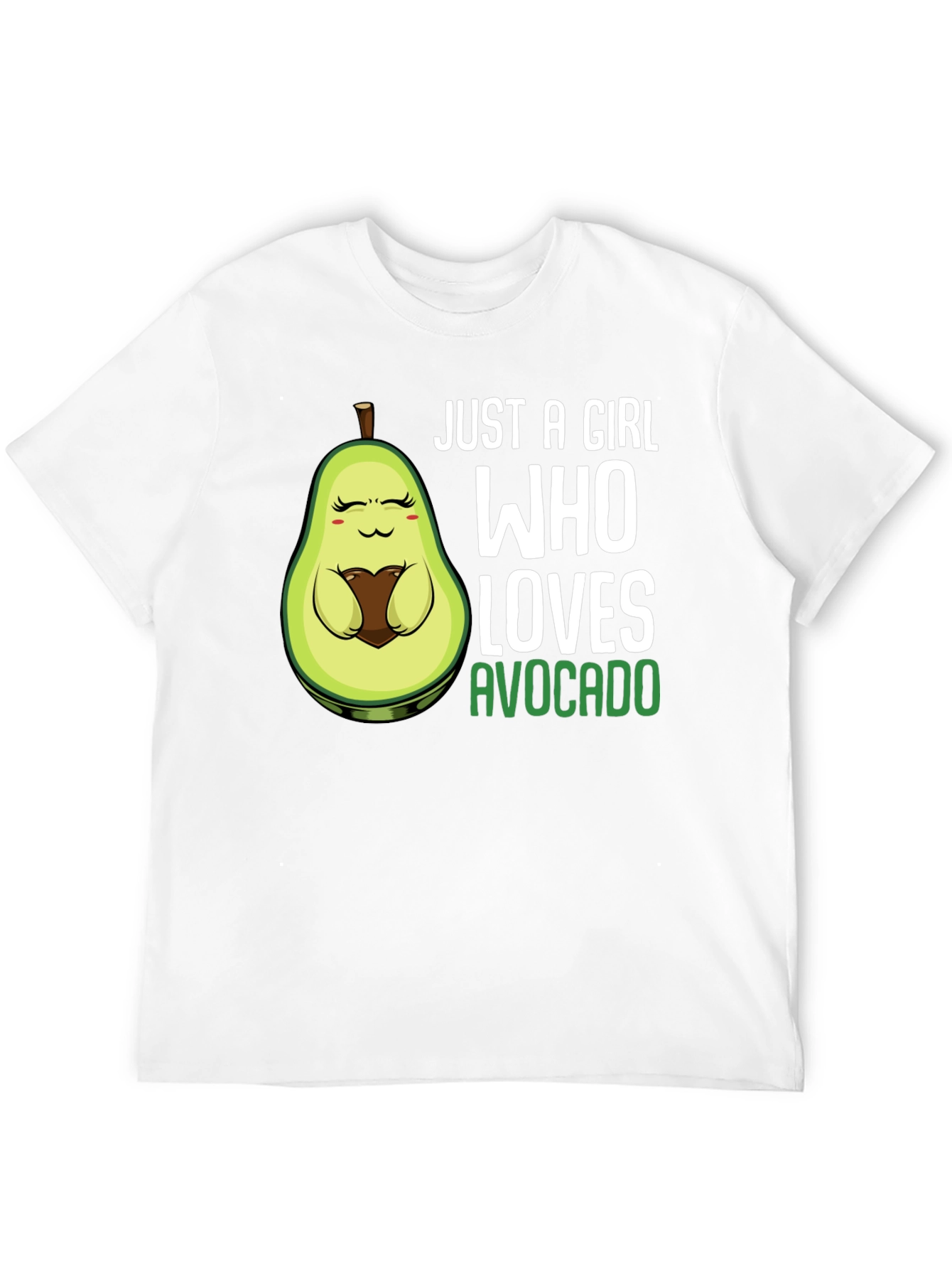 Just a Girl Who Loves Avocado Black T-Shirt