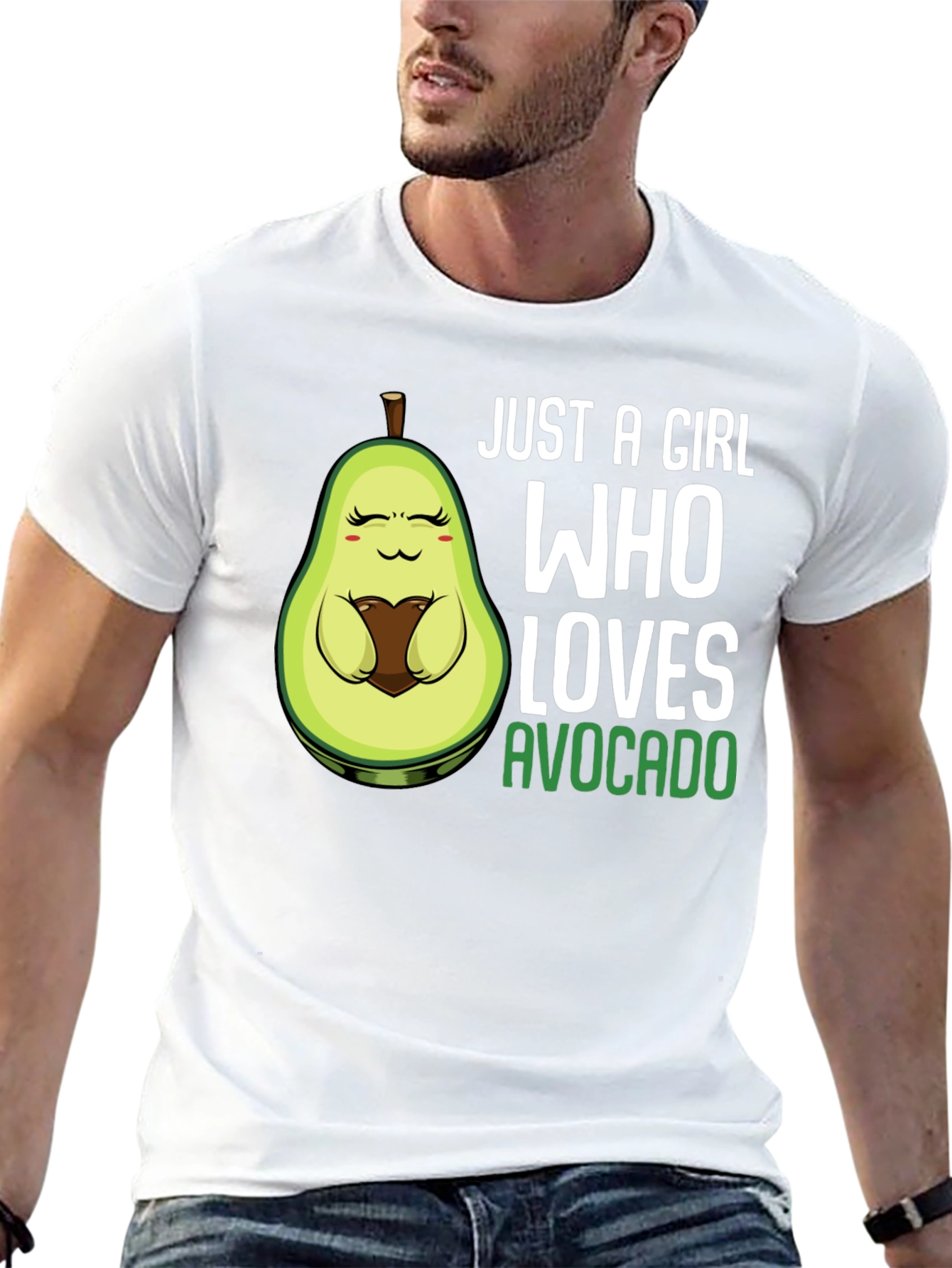 Just a Girl Who Loves Avocado Black T-Shirt