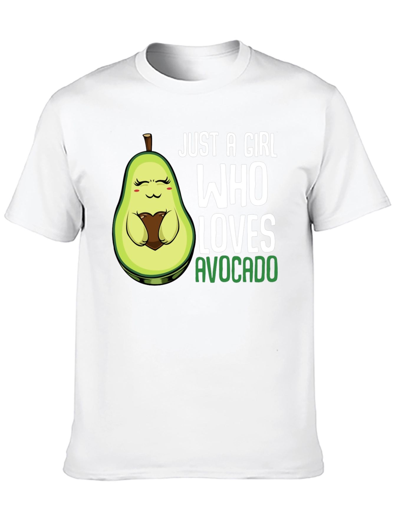 Just a Girl Who Loves Avocado Black T-Shirt
