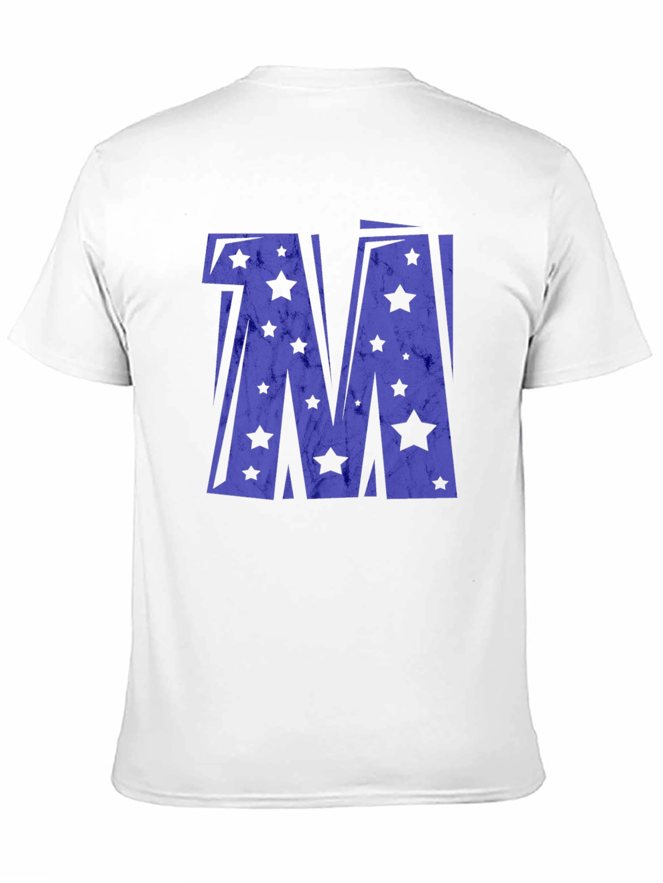 Starry Letter M Black T-Shirt