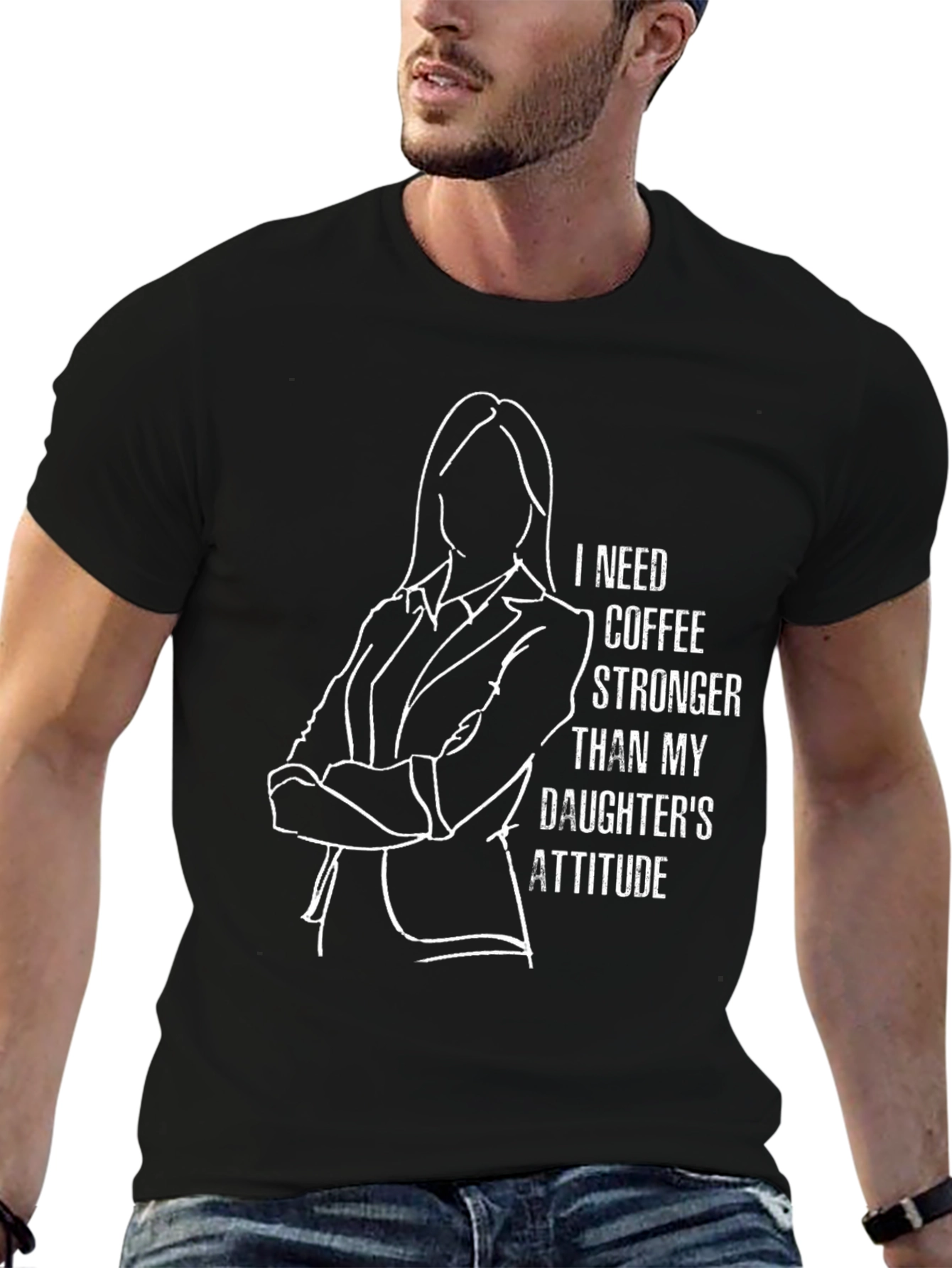 Coffee Stronger Than My Daughters Attitude T-Shirt
