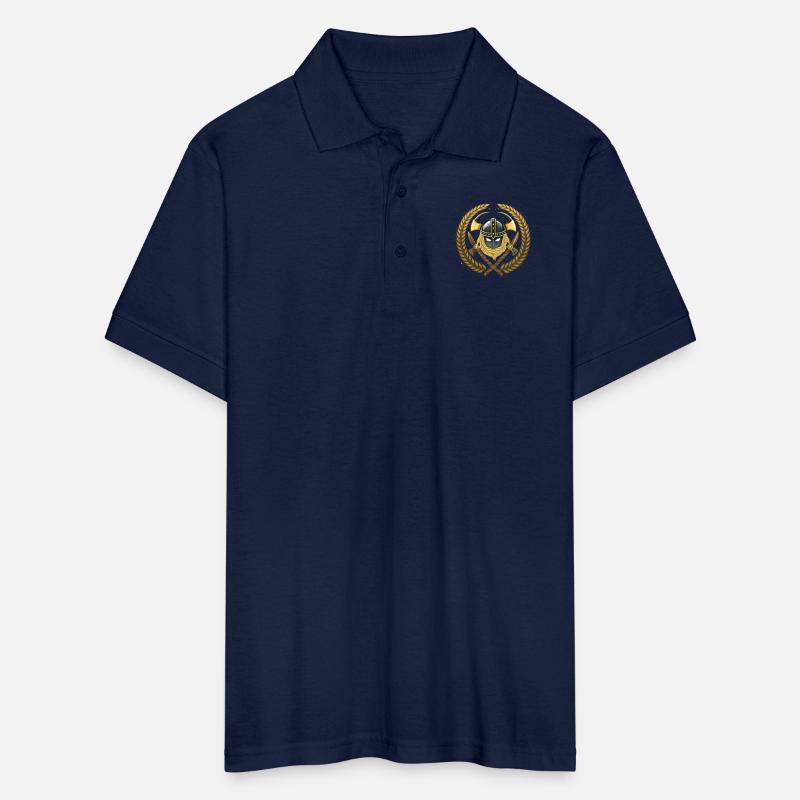 "Viking helmet, crossed Viking axes."