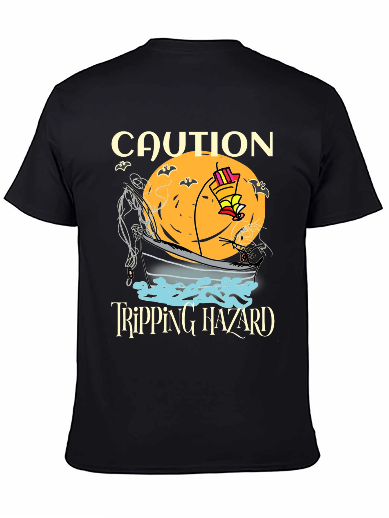 Caution Tripping Hazard Funny Halloween T-Shirt