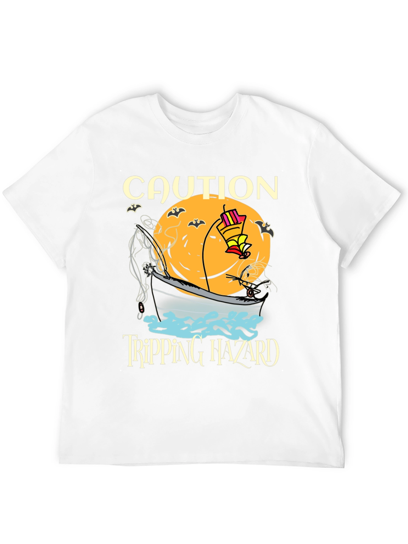 Caution Tripping Hazard Funny Halloween T-Shirt
