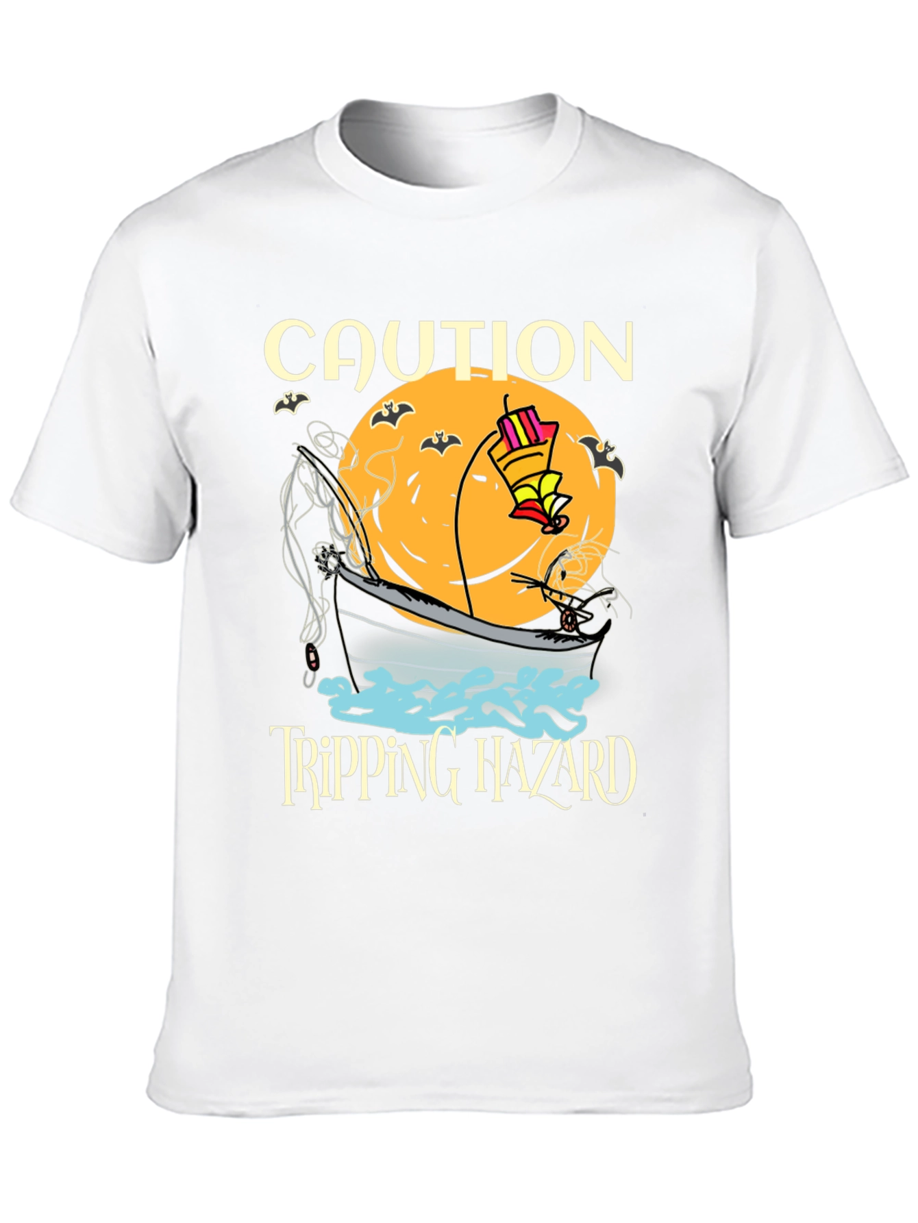 Caution Tripping Hazard Funny Halloween T-Shirt