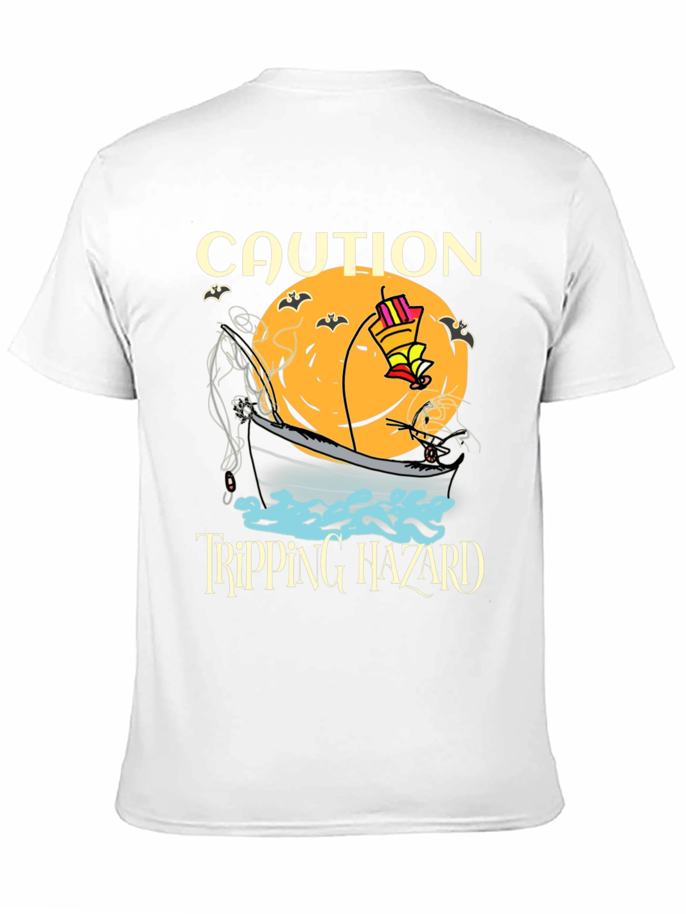 Caution Tripping Hazard Funny Halloween T-Shirt