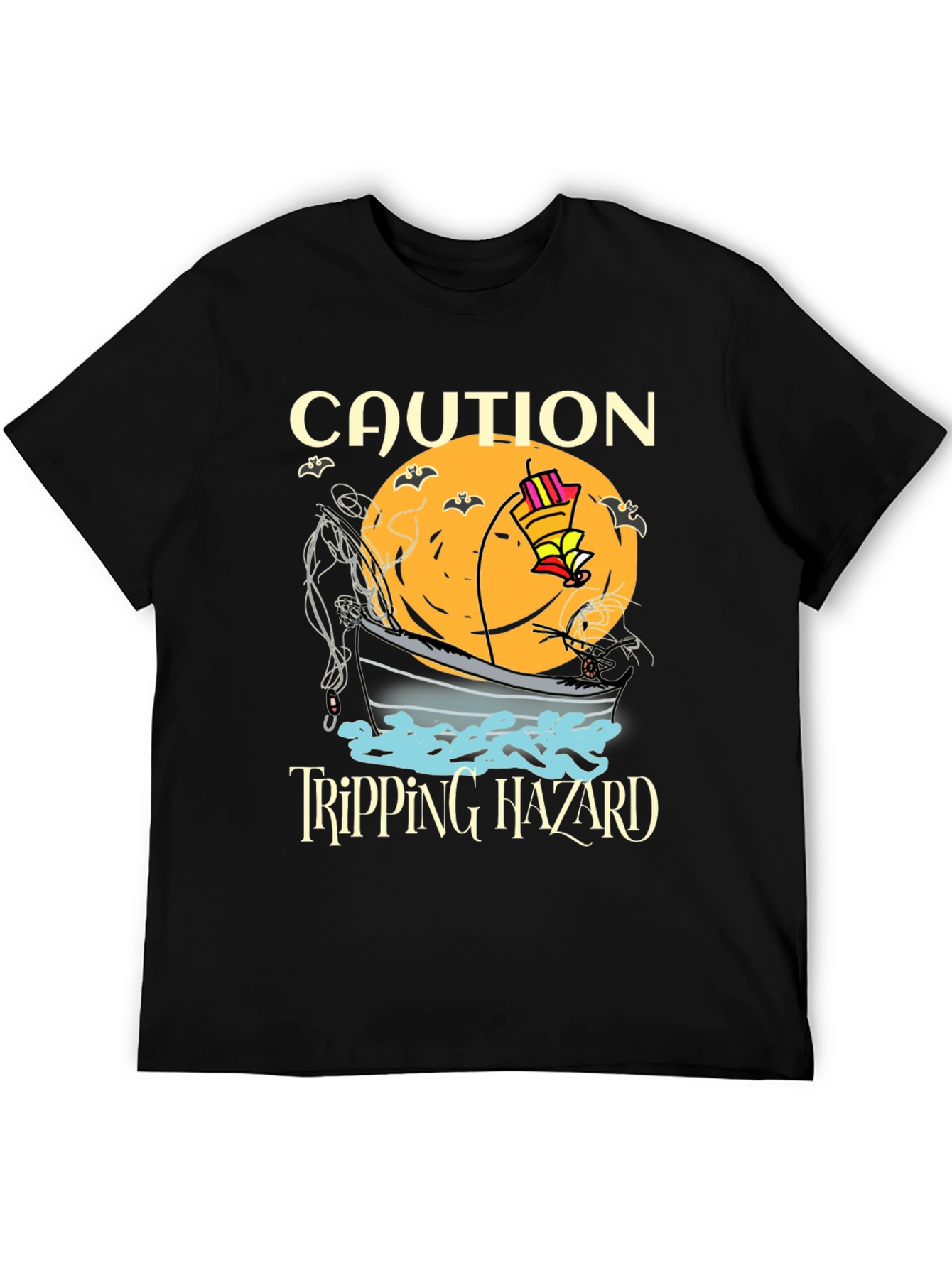 Caution Tripping Hazard Funny Halloween T-Shirt