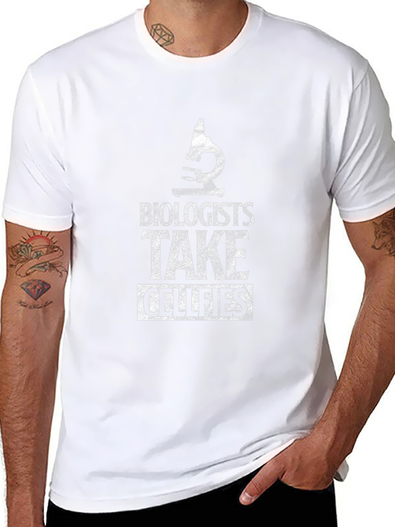 Biologists Take Cellfies Black T-Shirt