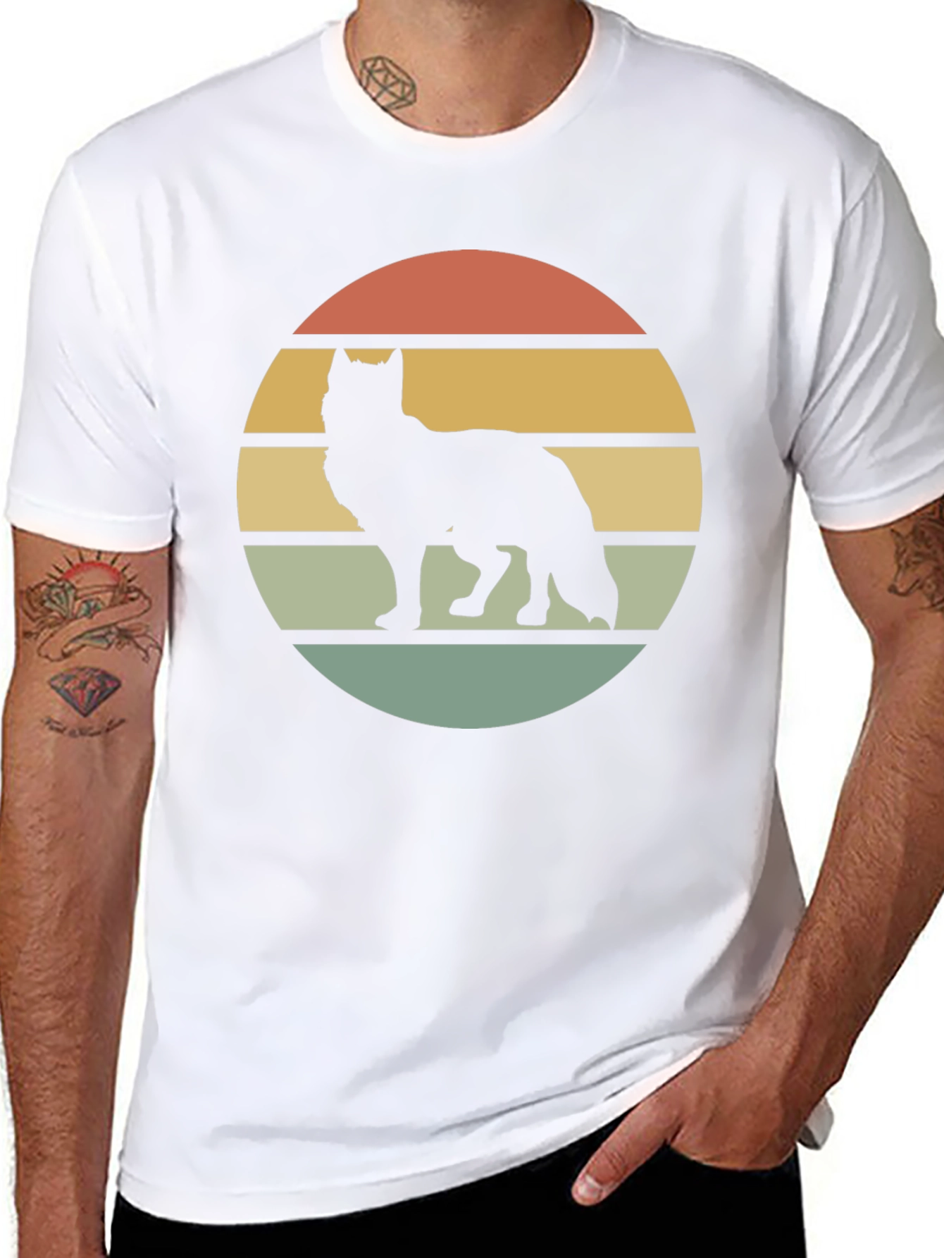 Wolf Silhouette Sunset Tee
