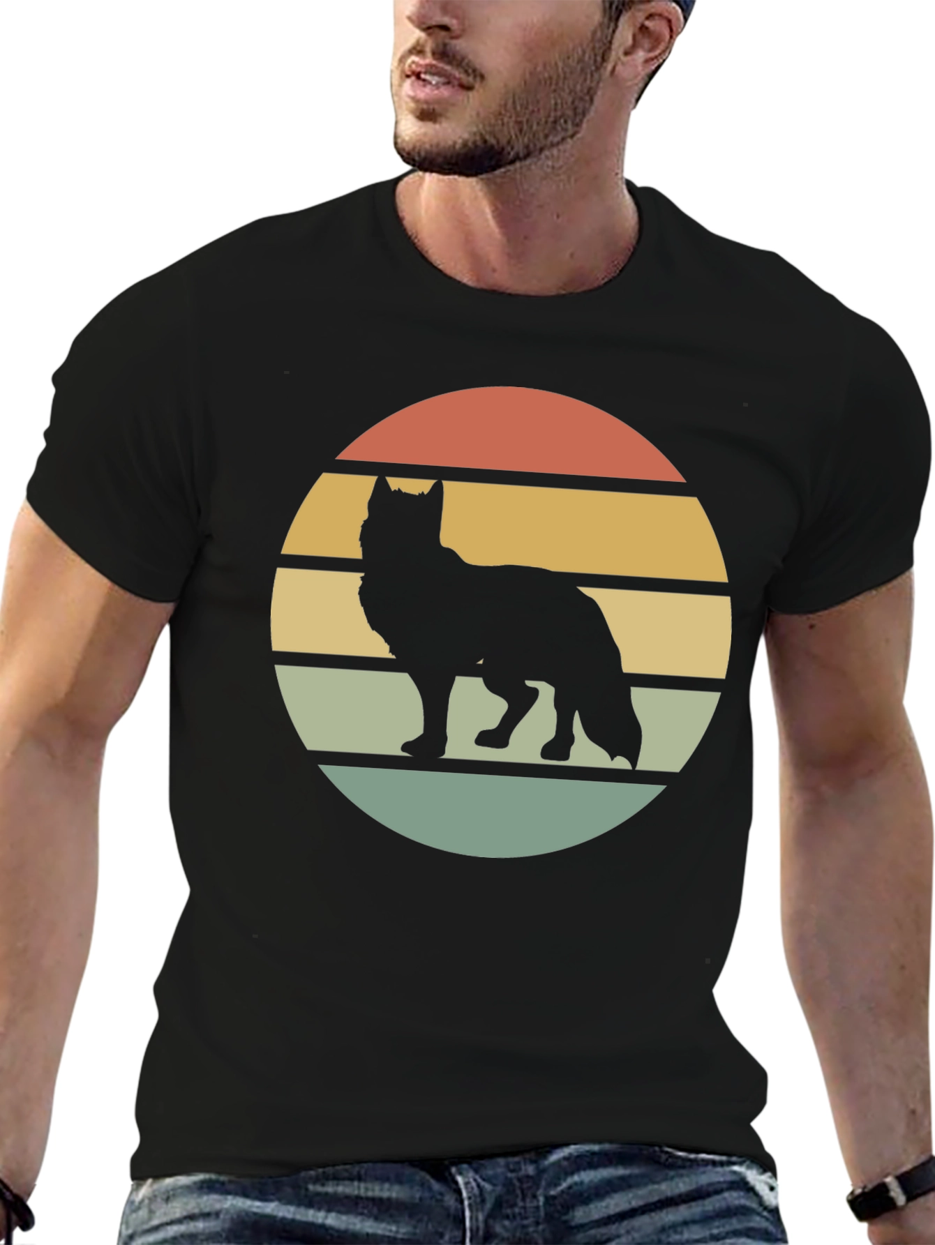 Wolf Silhouette Sunset Tee