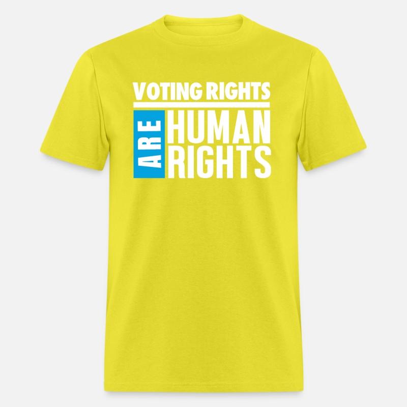 VOTING RIGHTS ARE HUMAN RIGHTS - WHITE ON BLACK