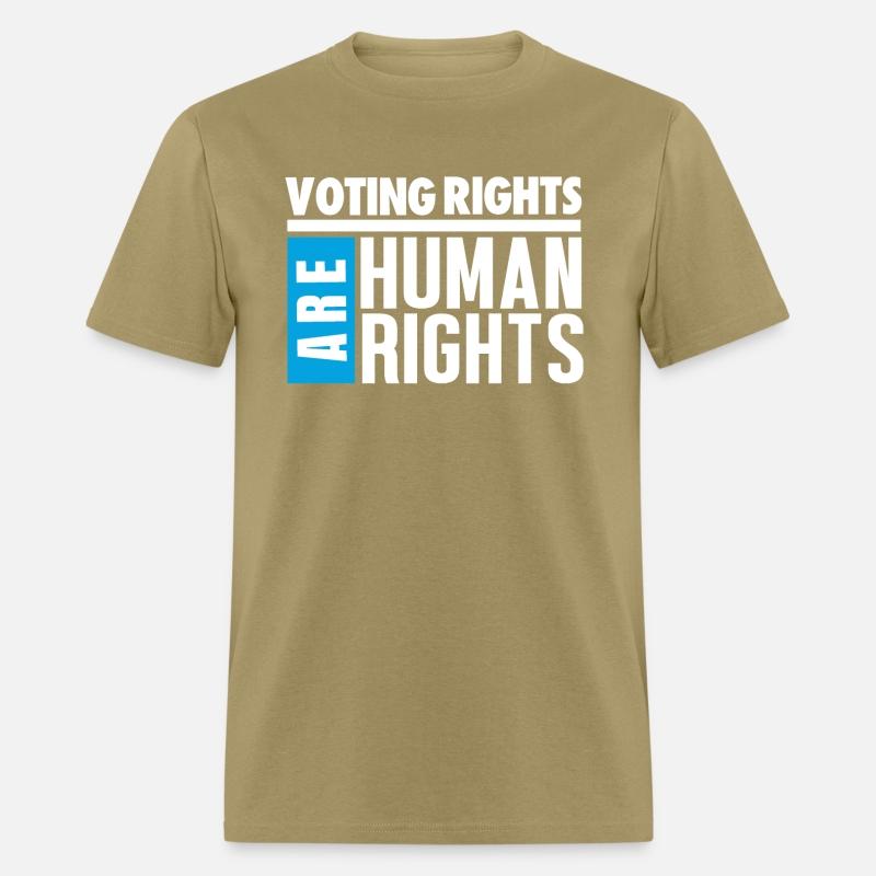 VOTING RIGHTS ARE HUMAN RIGHTS - WHITE ON BLACK