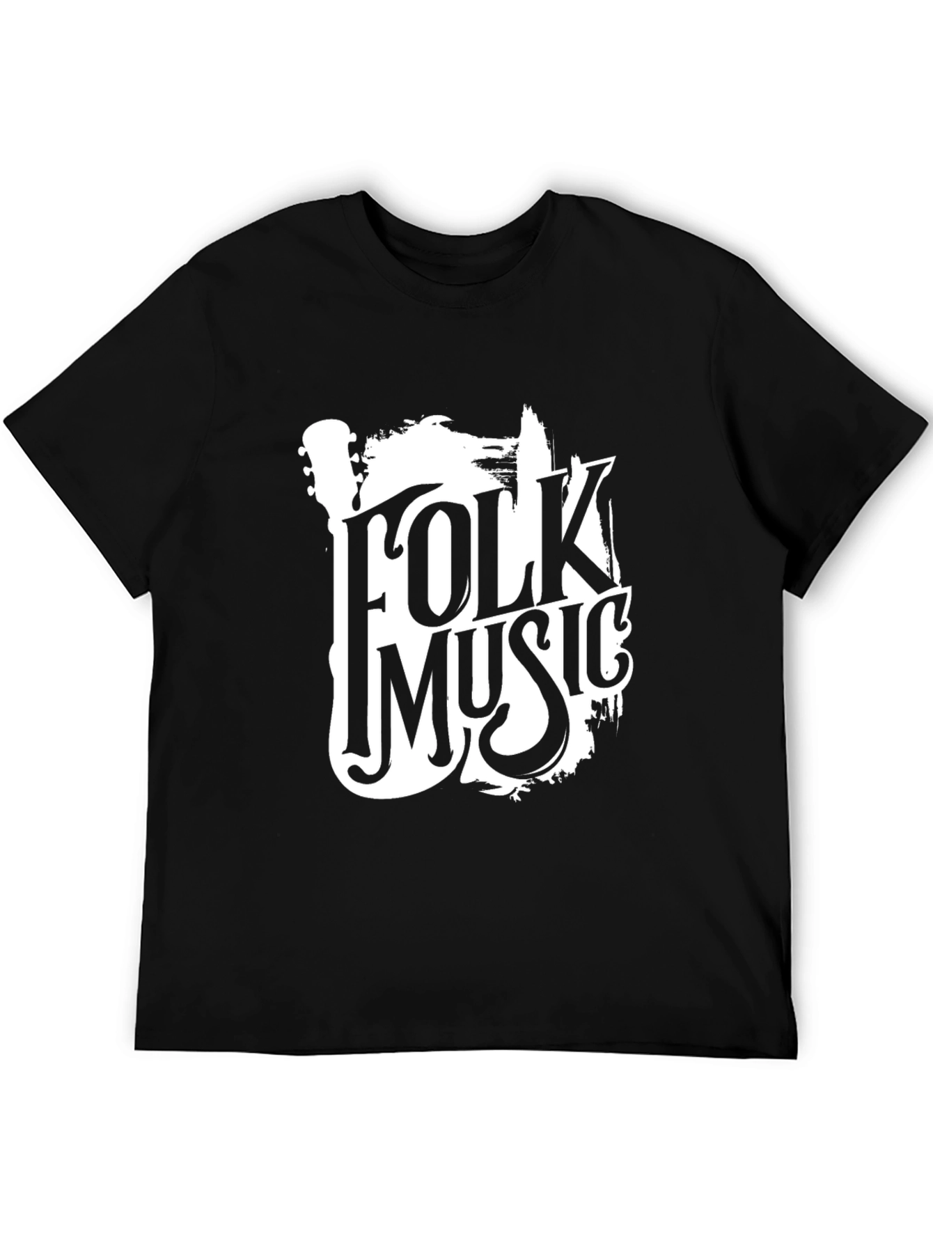 Folk Music Black Graphic Tee