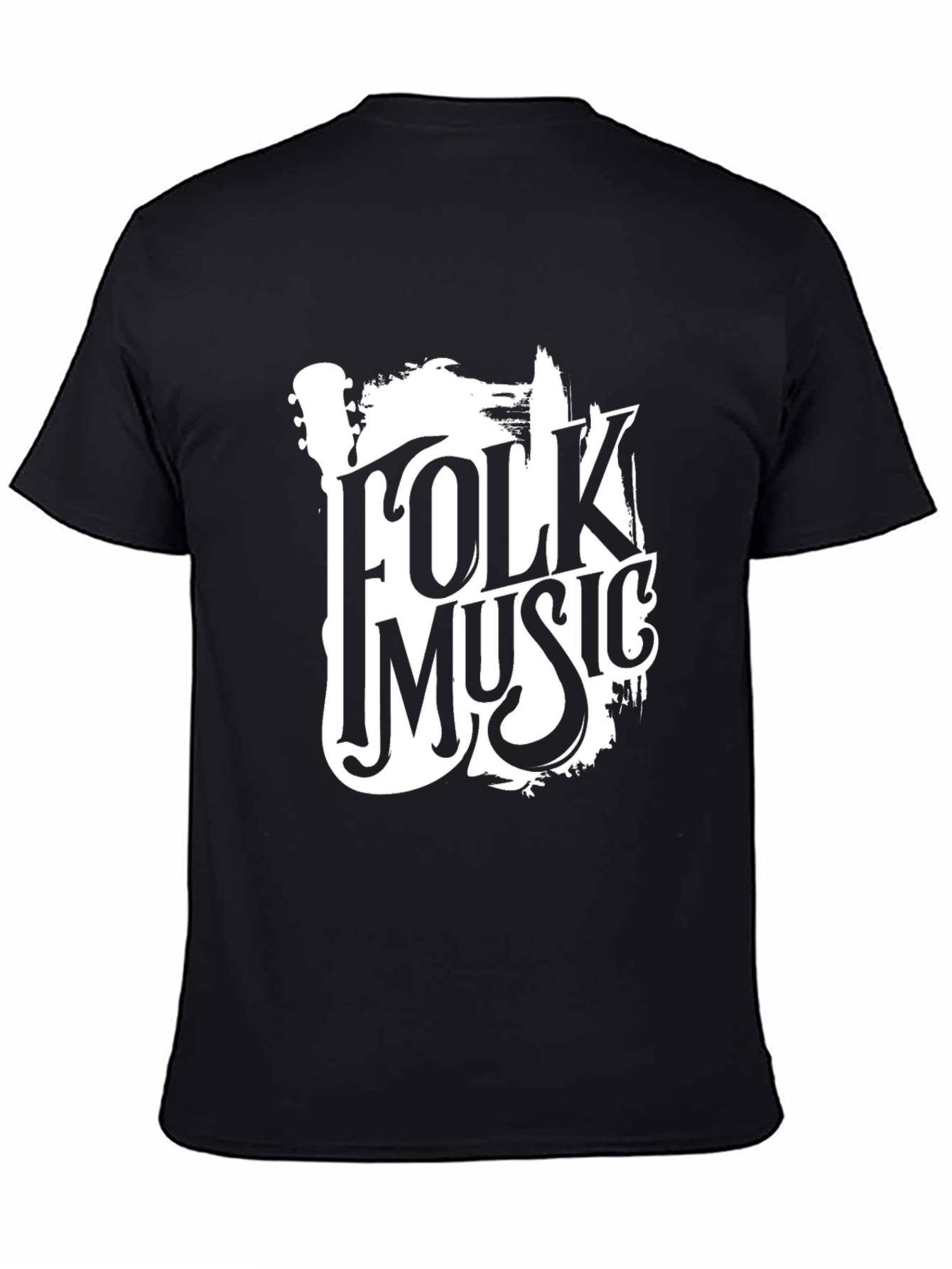 Folk Music Black Graphic Tee