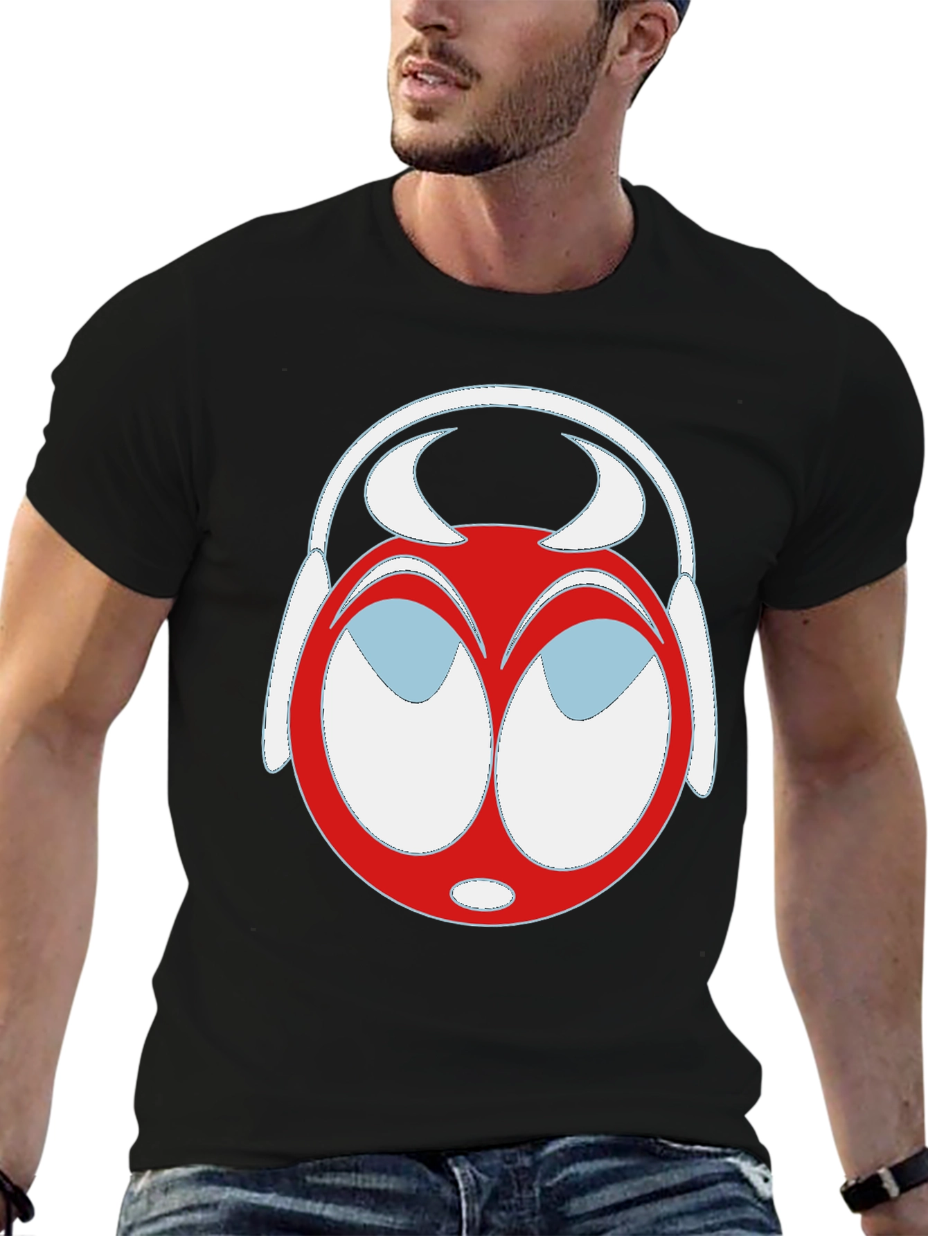 Cartoon Headphone T-Shirt - Unique Graphic Tee