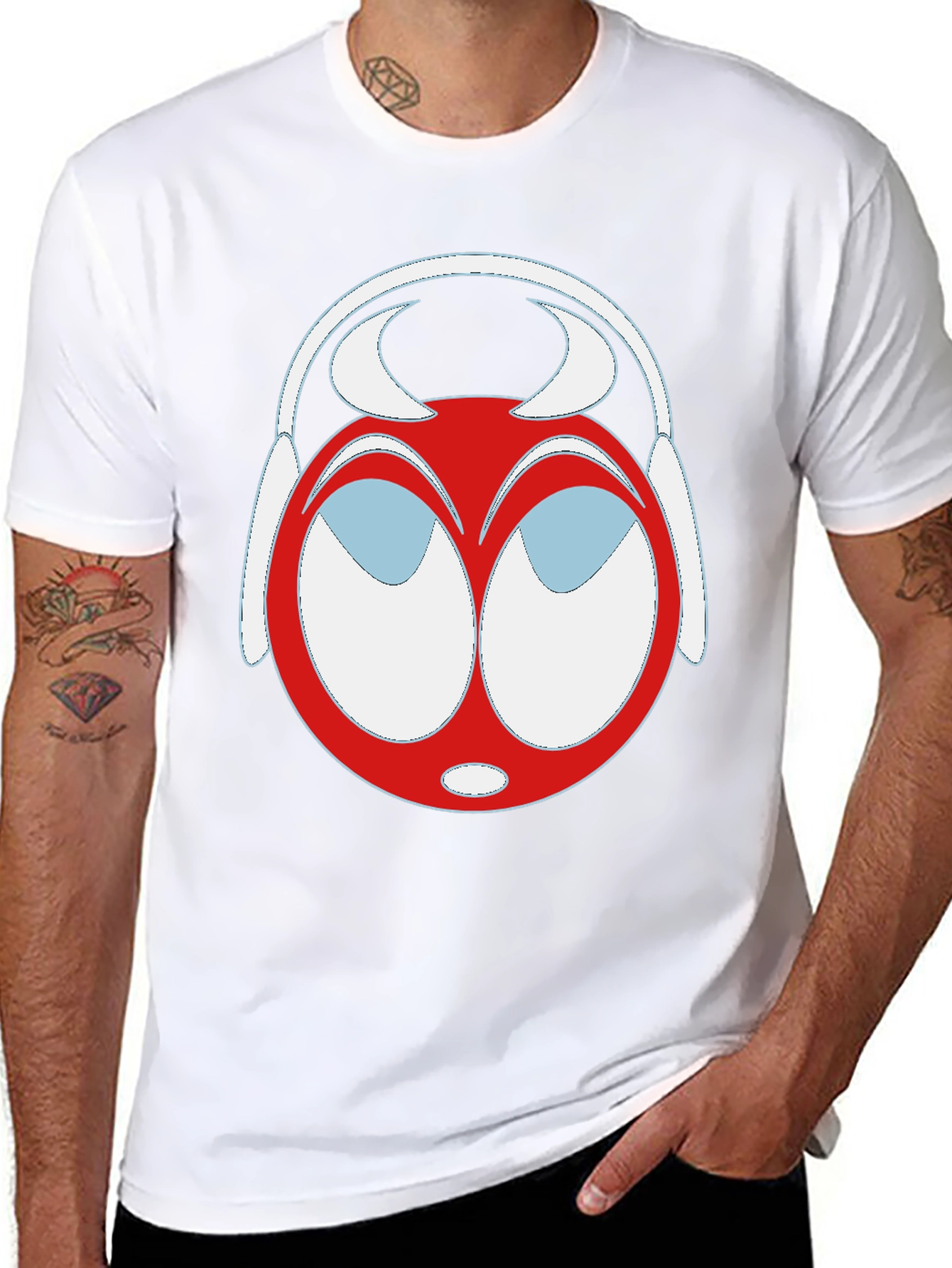 Cartoon Headphone T-Shirt - Unique Graphic Tee