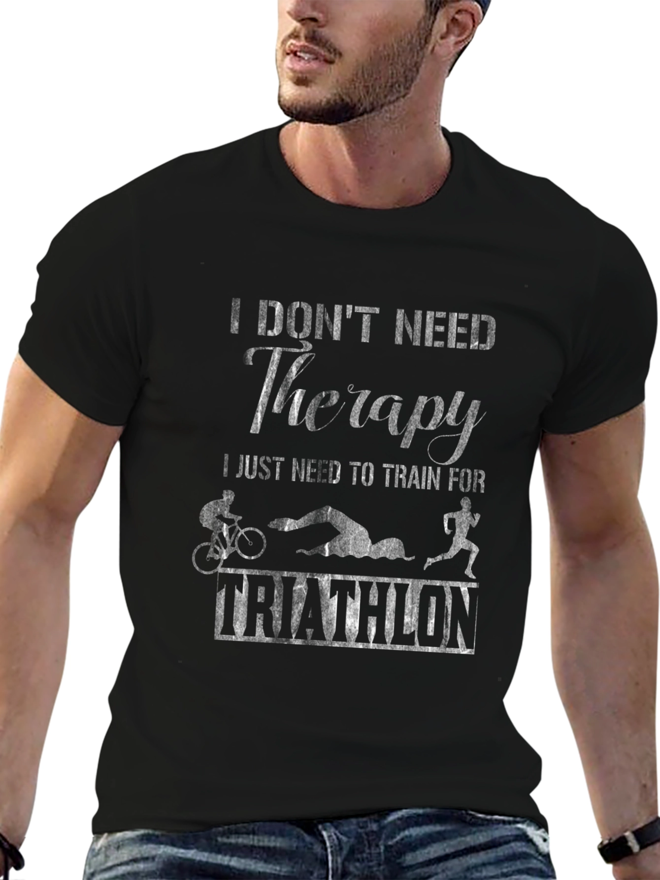 Triathlon Training T-Shirt: No Therapy Needed