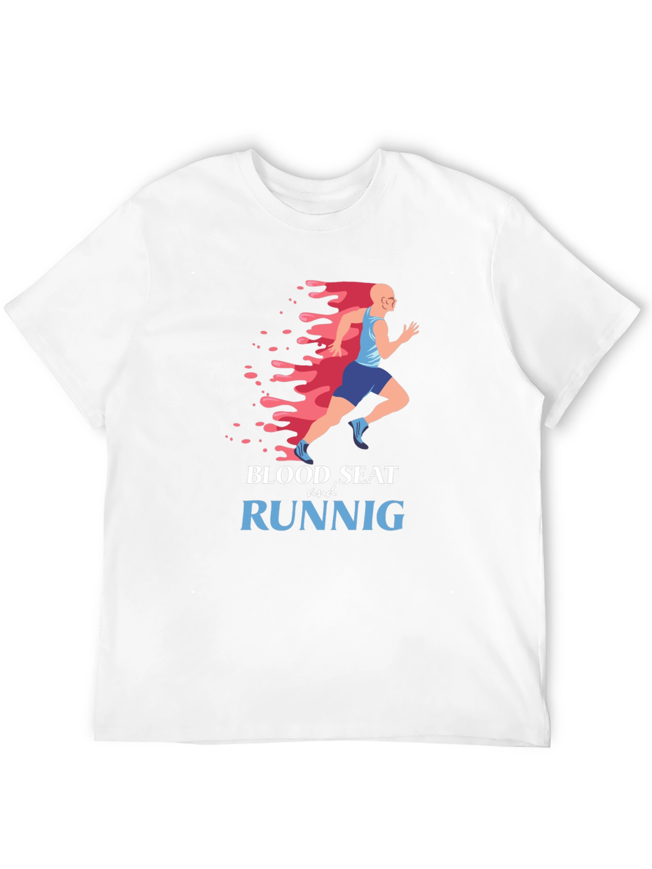 Blood Sweat and Runnig Black Graphic Tee