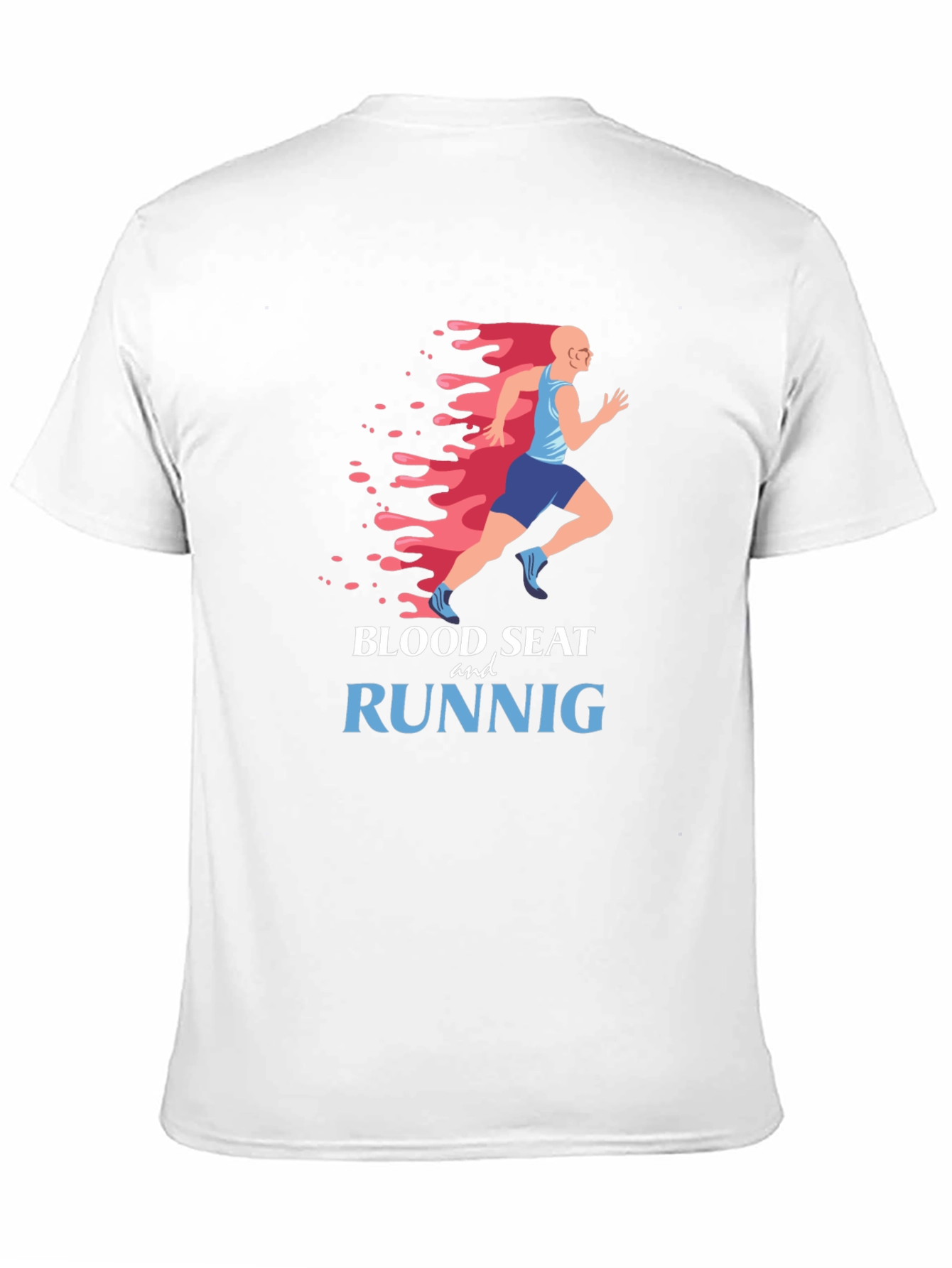 Blood Sweat and Runnig Black Graphic Tee