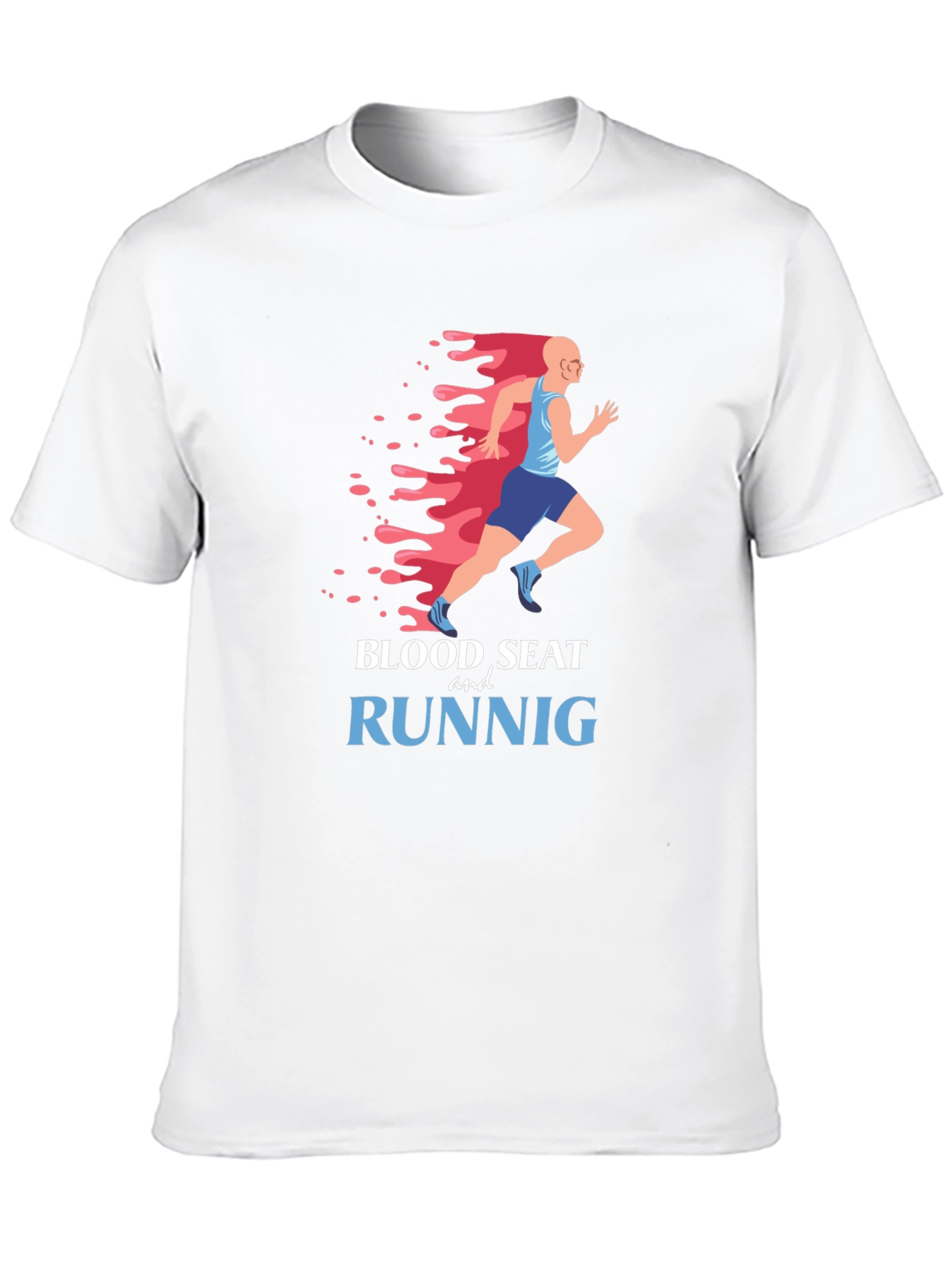 Blood Sweat and Runnig Black Graphic Tee