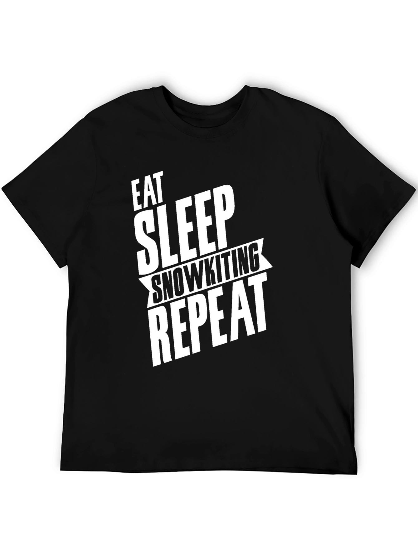 Eat Sleep Snowkiting Repeat T-Shirt Black