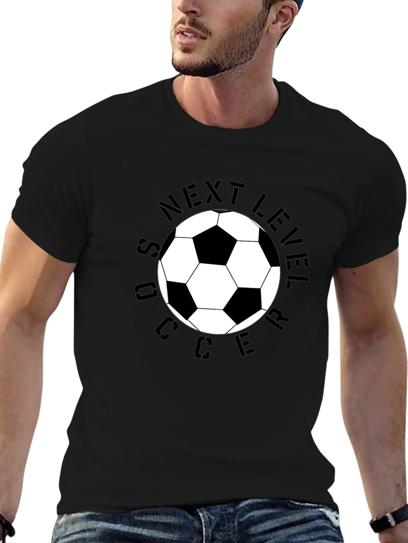 Next Level Soccer T-Shirt - Classic Black Tee