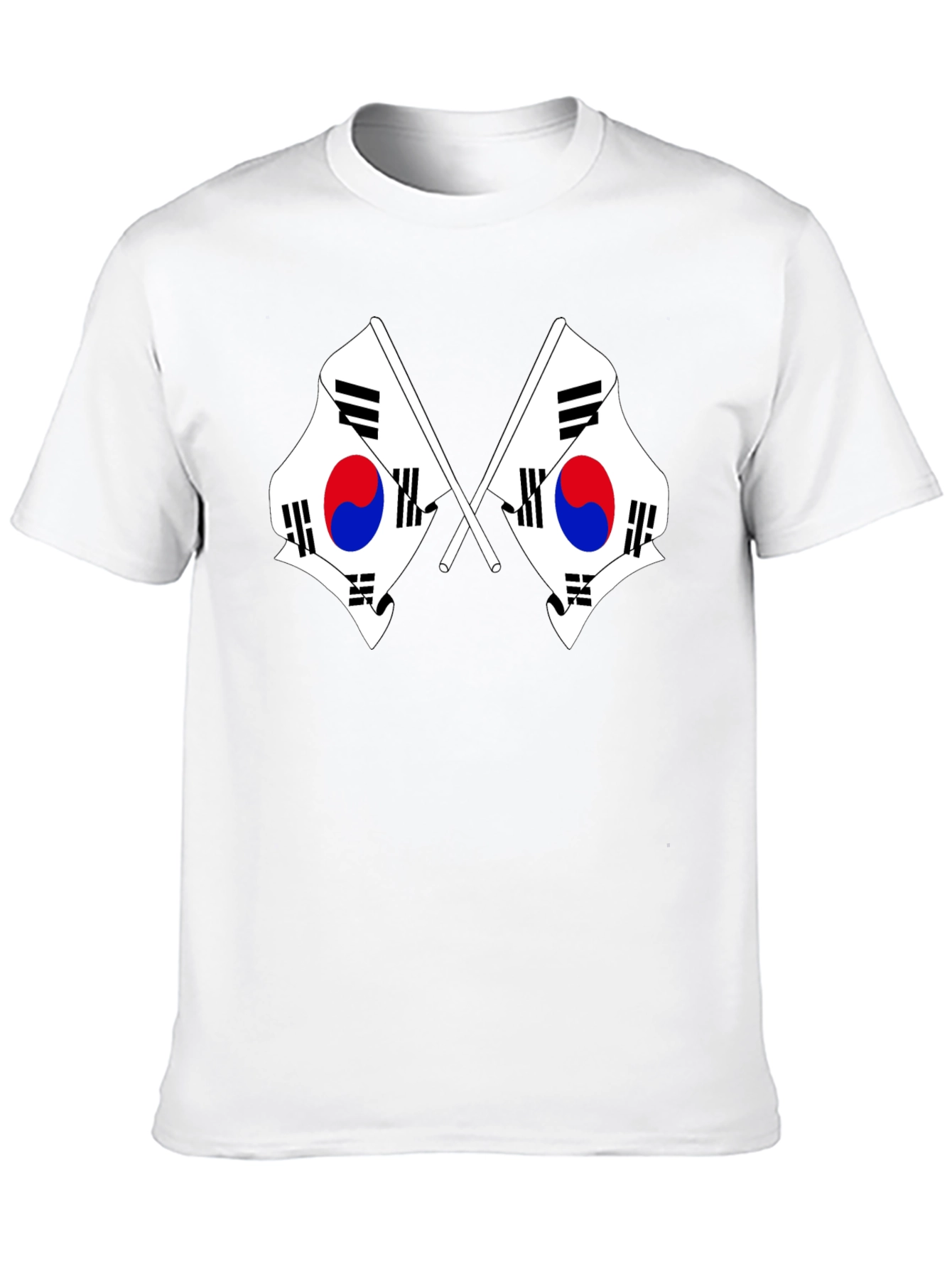 Korean Flag Graphic T-Shirt - Black