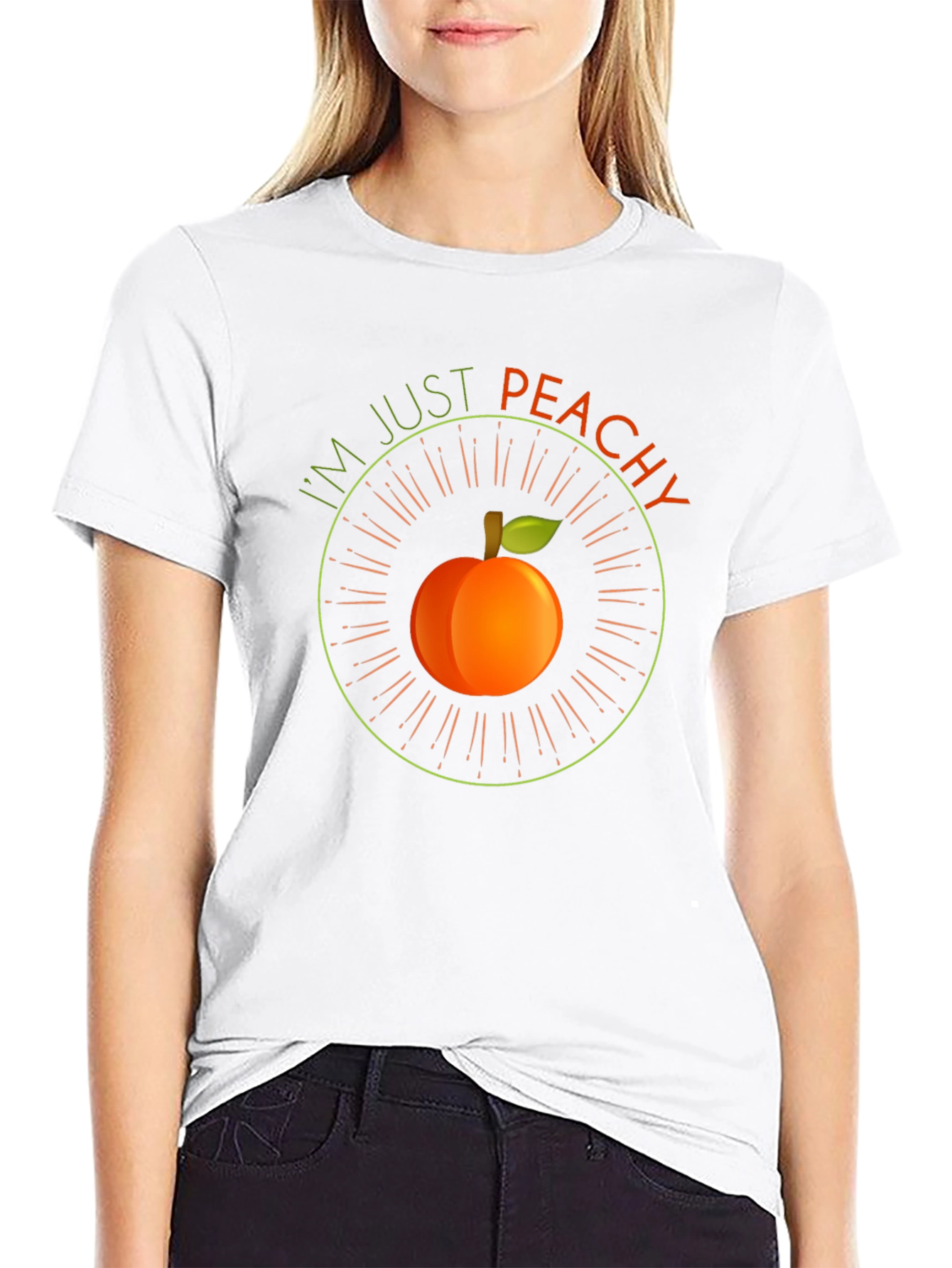 Im Just Peachy T-Shirt - Cute Fruit Graphic Tee