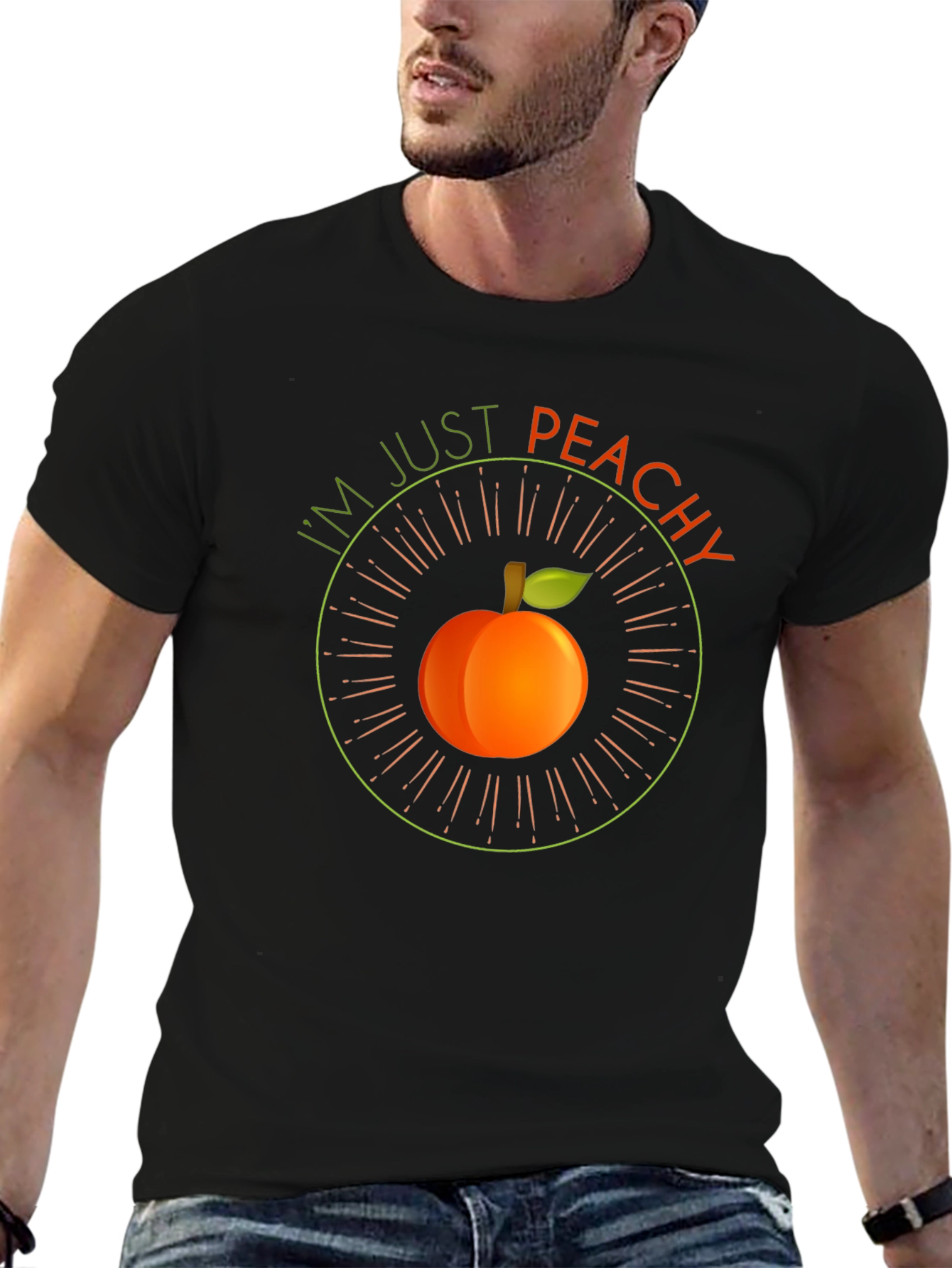 Im Just Peachy T-Shirt - Cute Fruit Graphic Tee