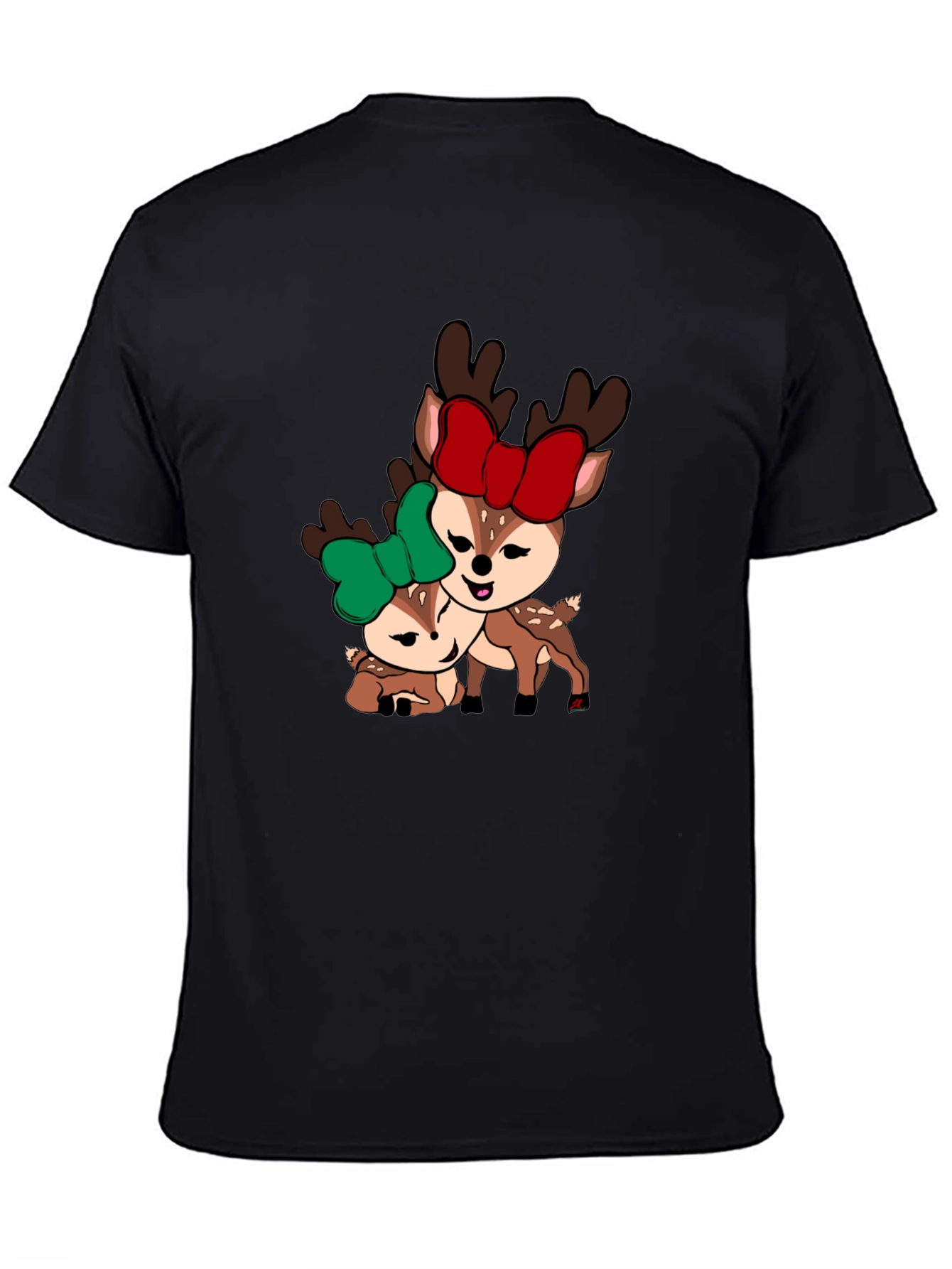 Cute Deer Couple T-Shirt - Holiday Season Apparel