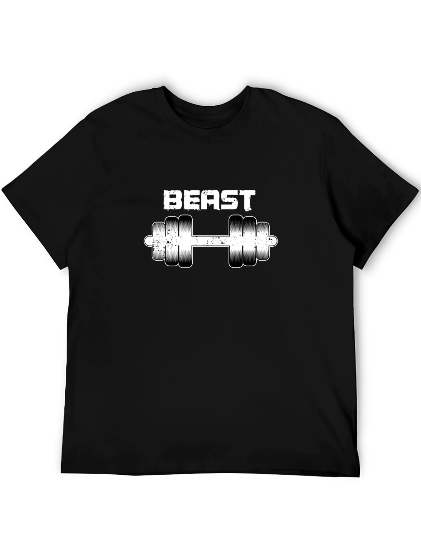 Beast Dumbbell Graphic Tee - Black Gym Shirt