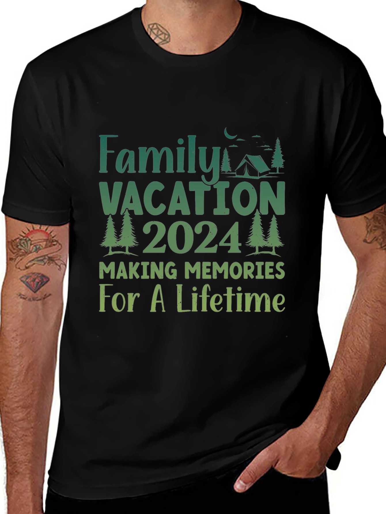 Family Vacation 2024 Camping Memories T-Shirt